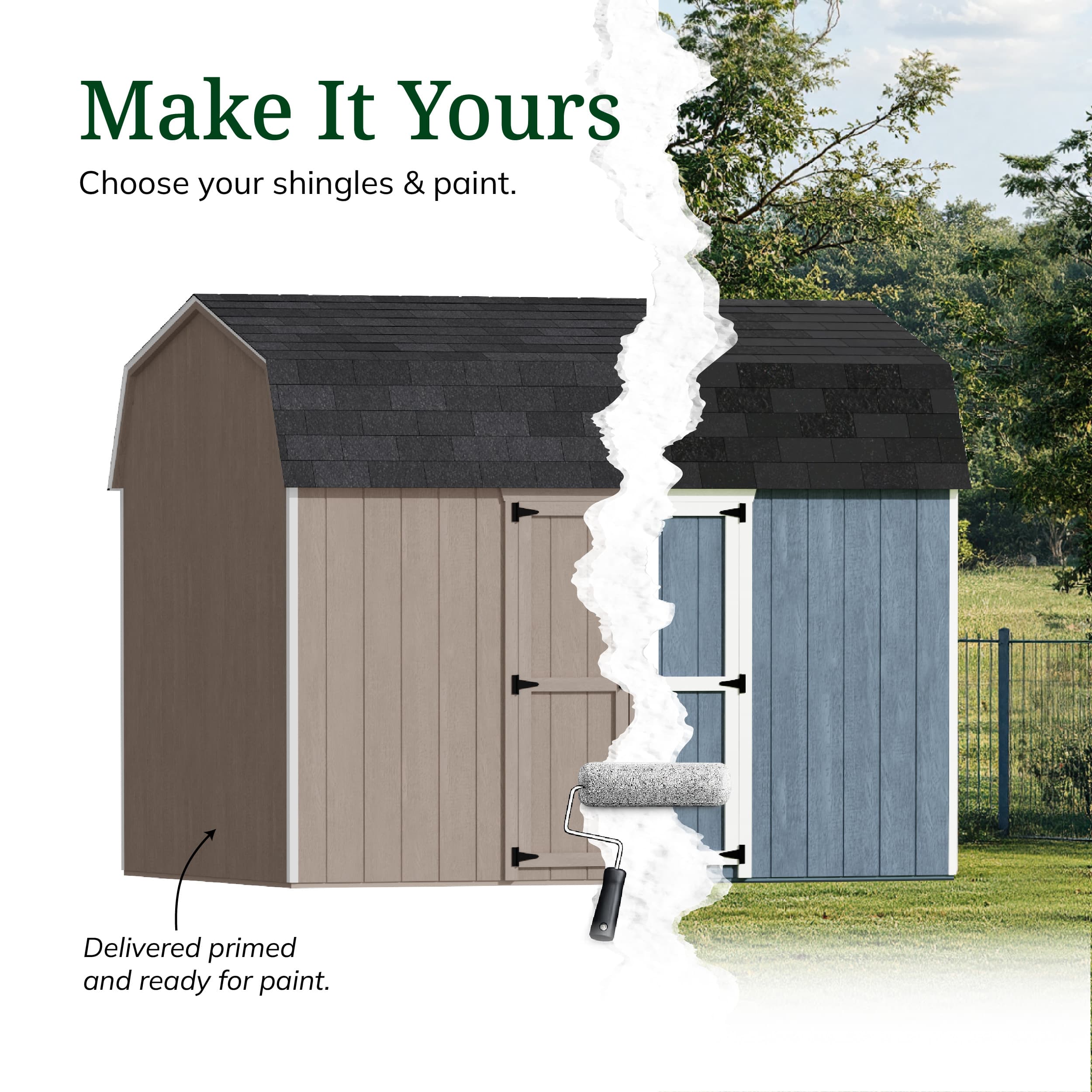 Value Gambrel 6' Barn Shed with Side Entry