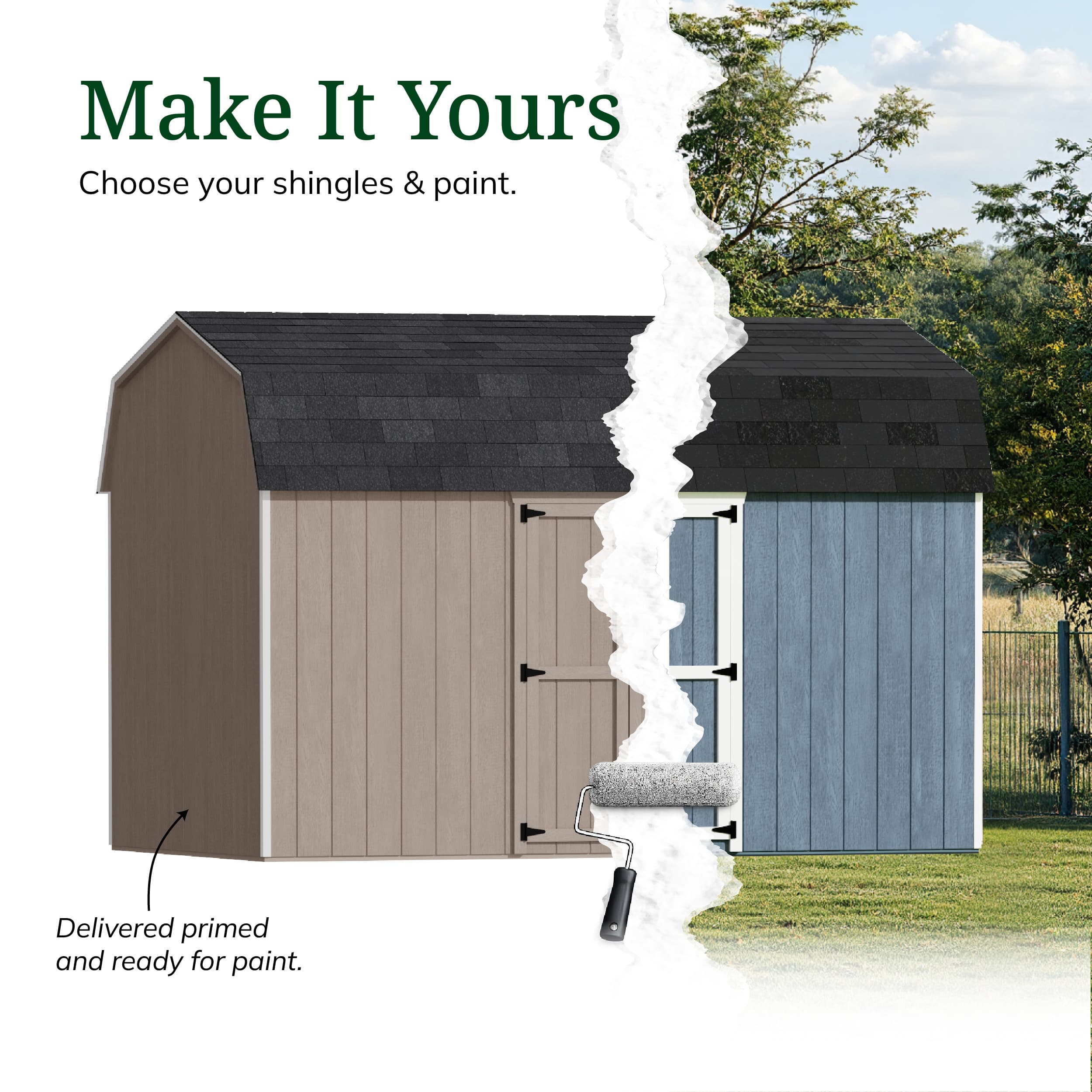 Value Gambrel 6' Barn Shed with Side Entry