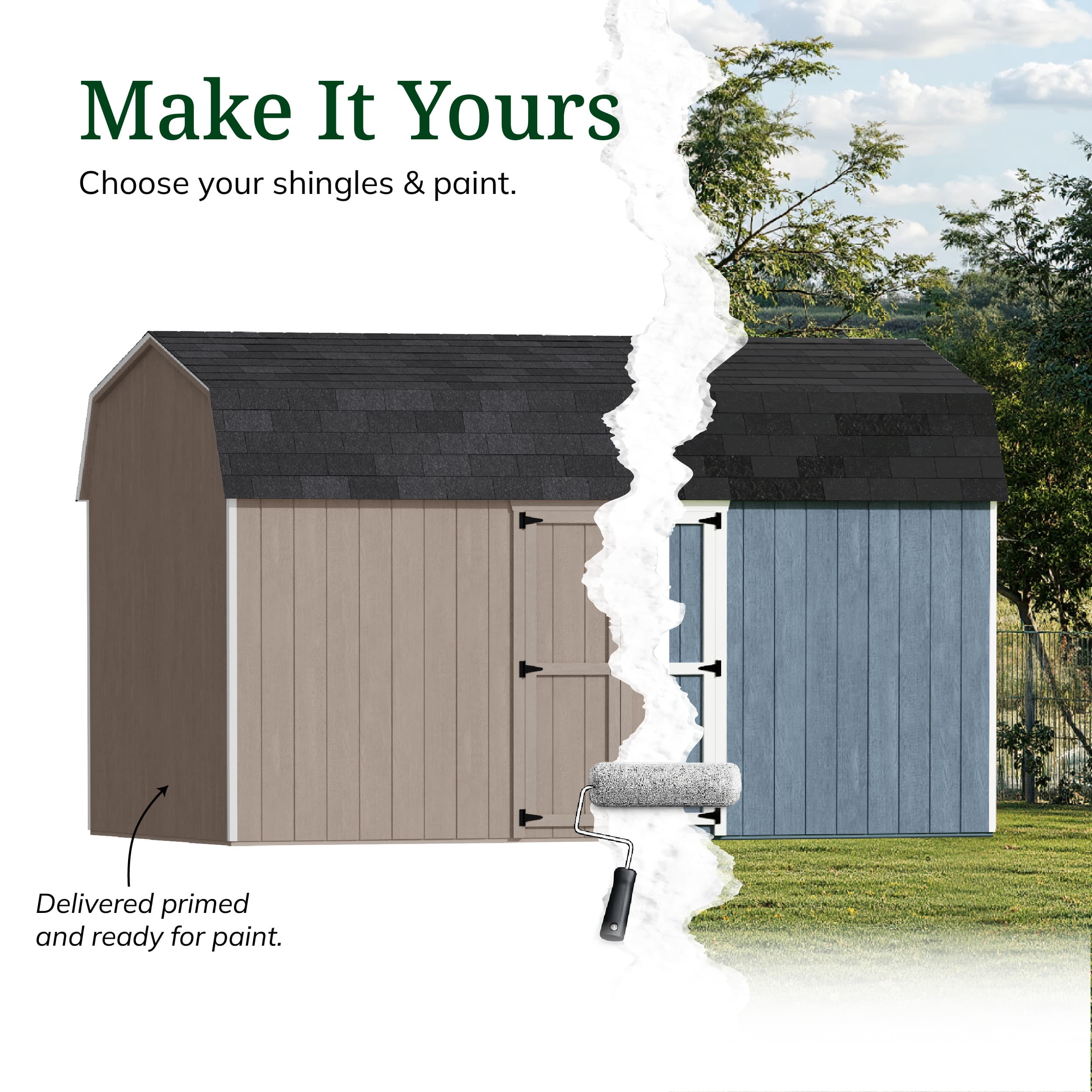 Value Gambrel 6' Barn Shed with Side Entry