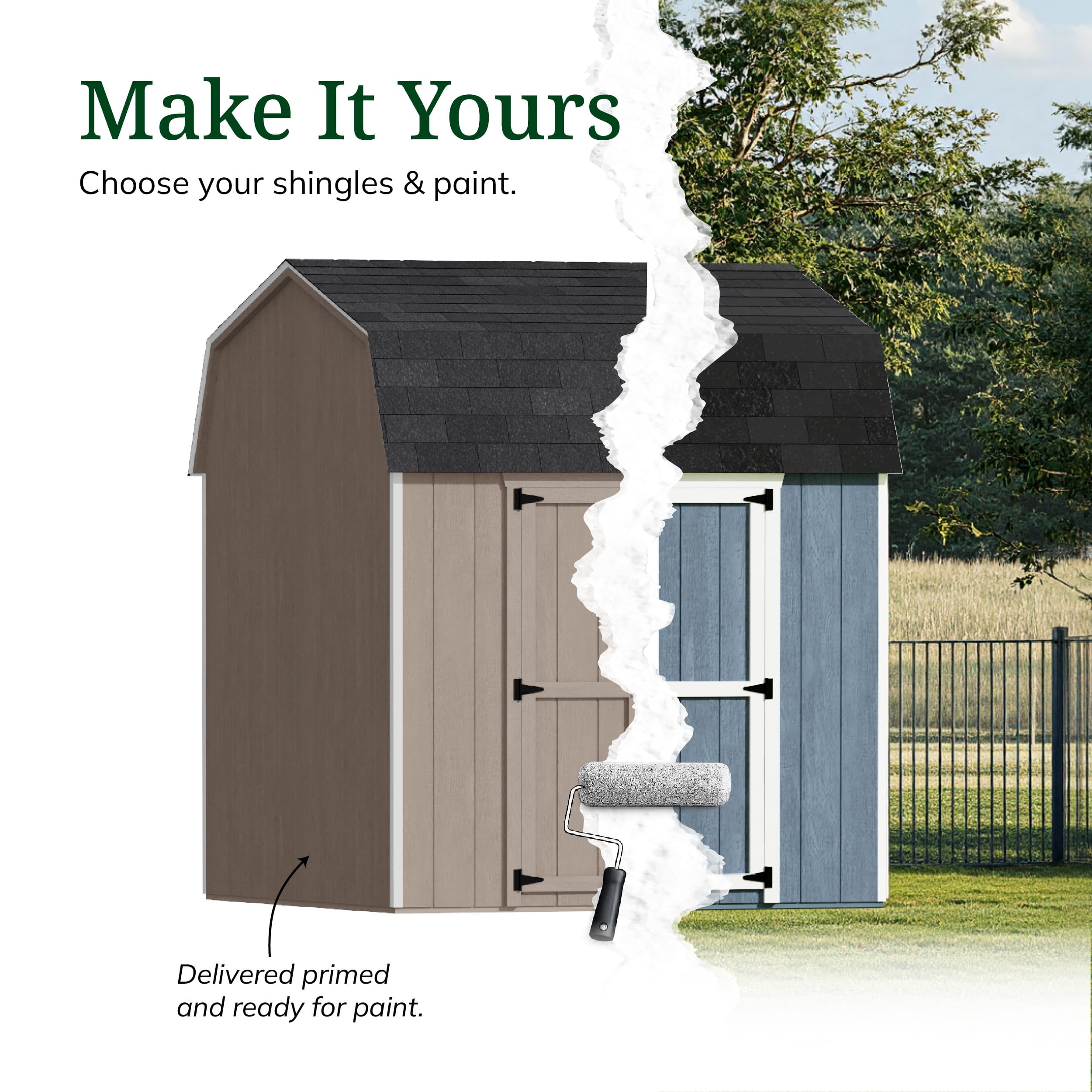 Value Gambrel 6' Barn Shed with Side Entry