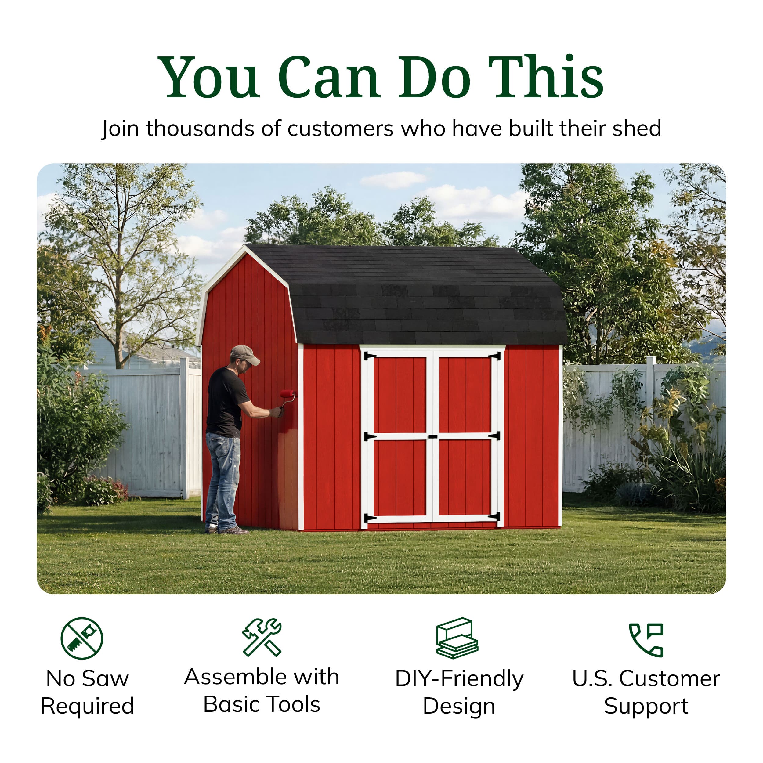 Value Gambrel 6' Barn Shed with Side Entry