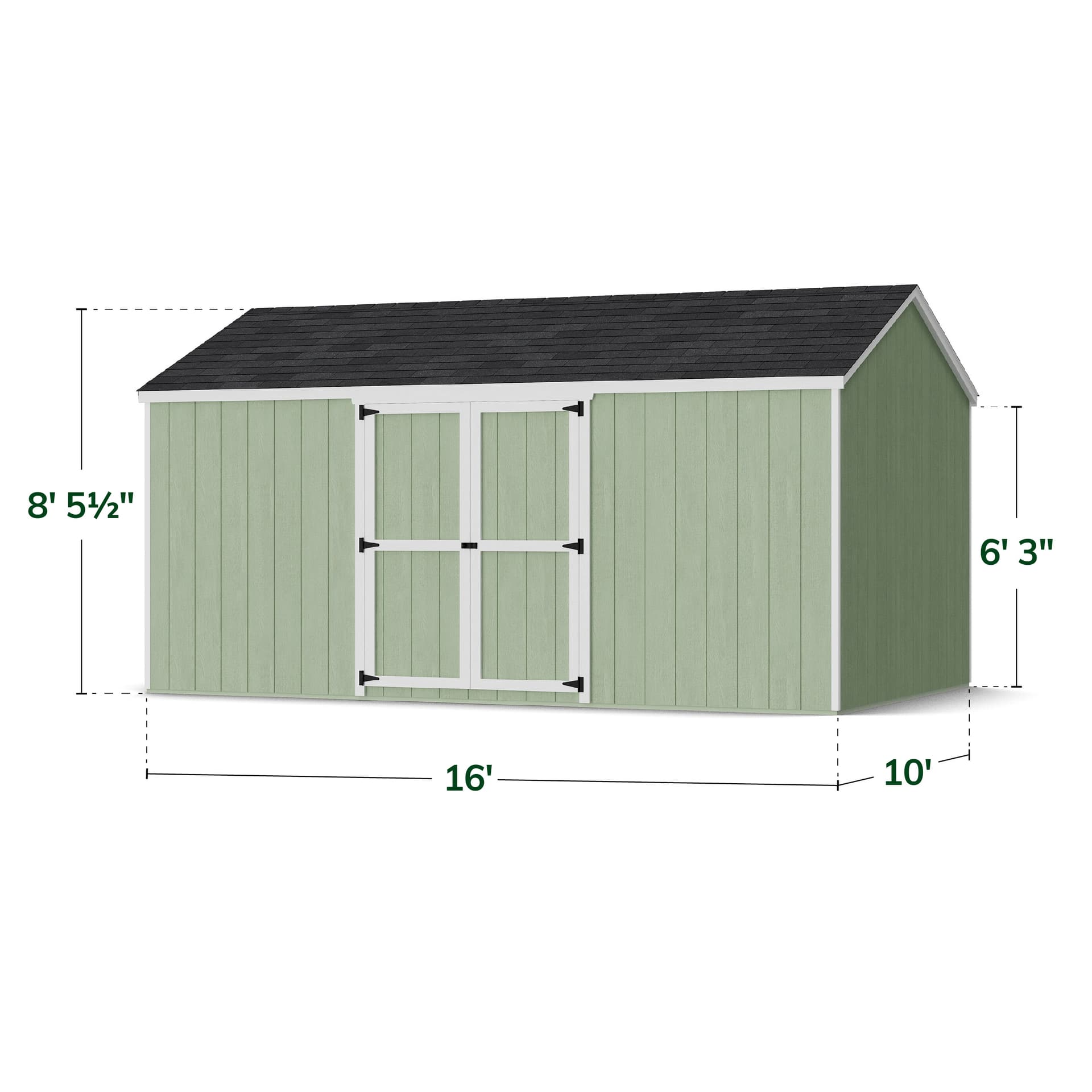 Value Gable Shed with Side Entry dimensions