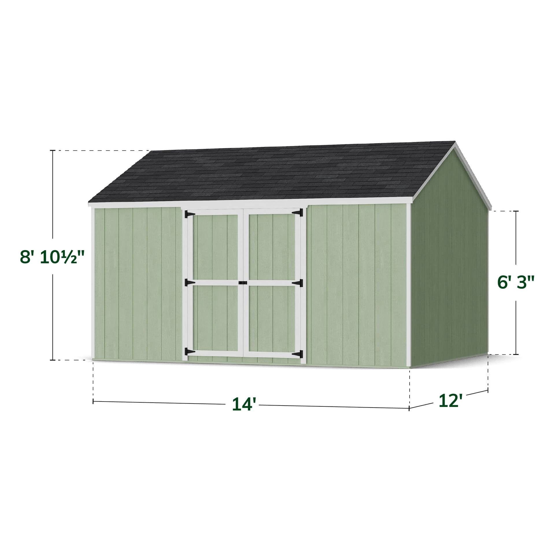 Value Gable Shed with Side Entry dimensions