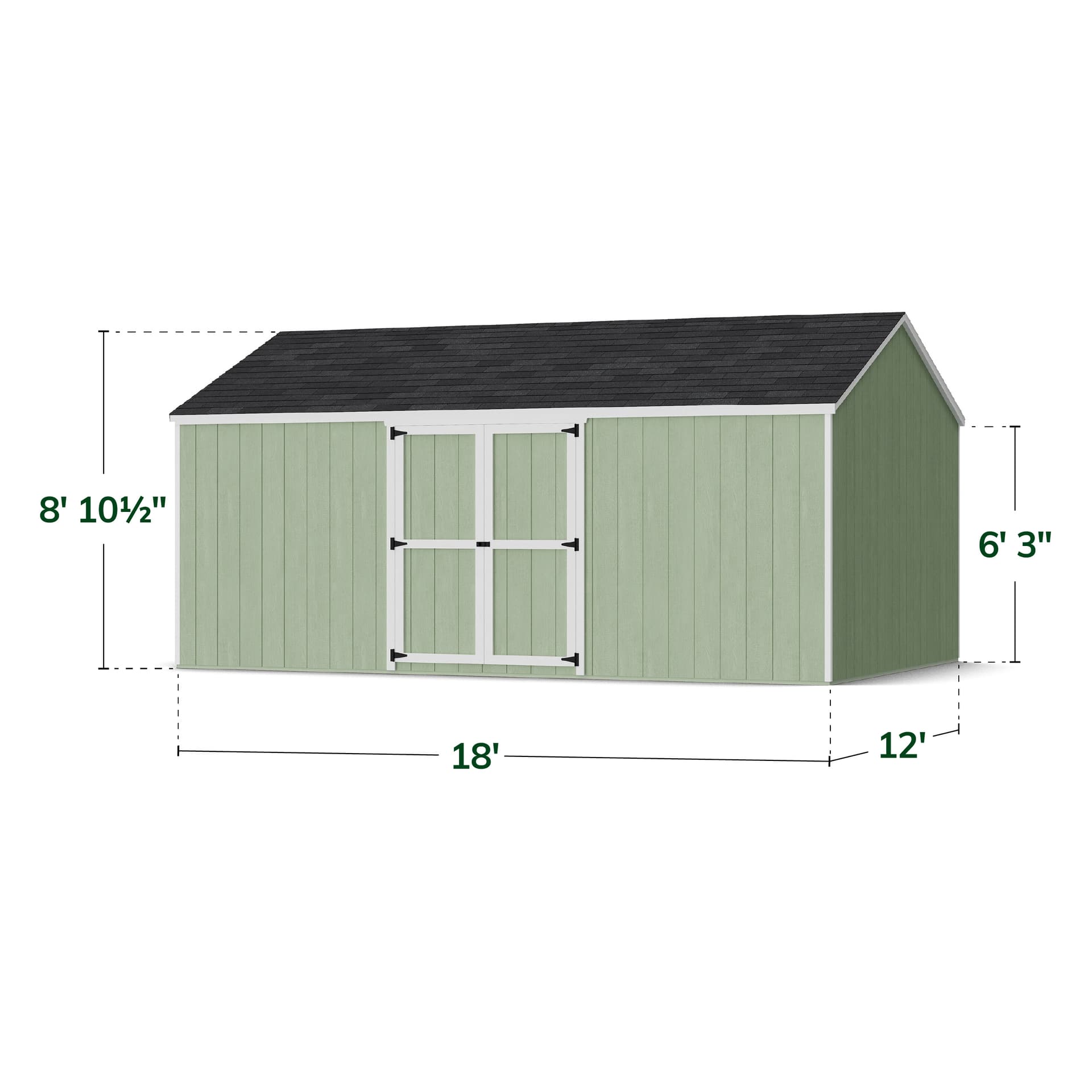 Value Gable Shed with Side Entry dimensions