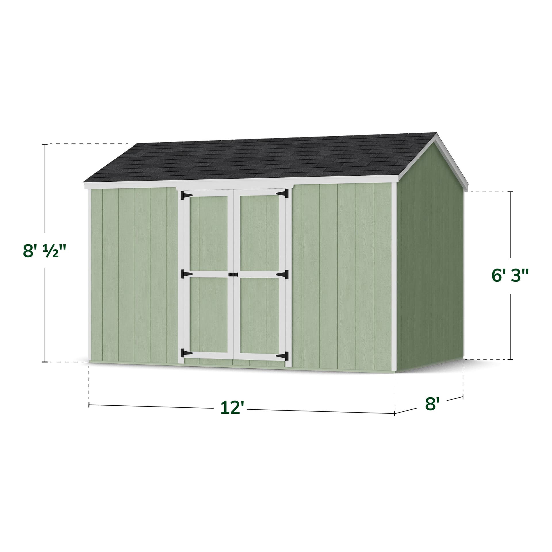 Value Gable Shed with Side Entry dimensions
