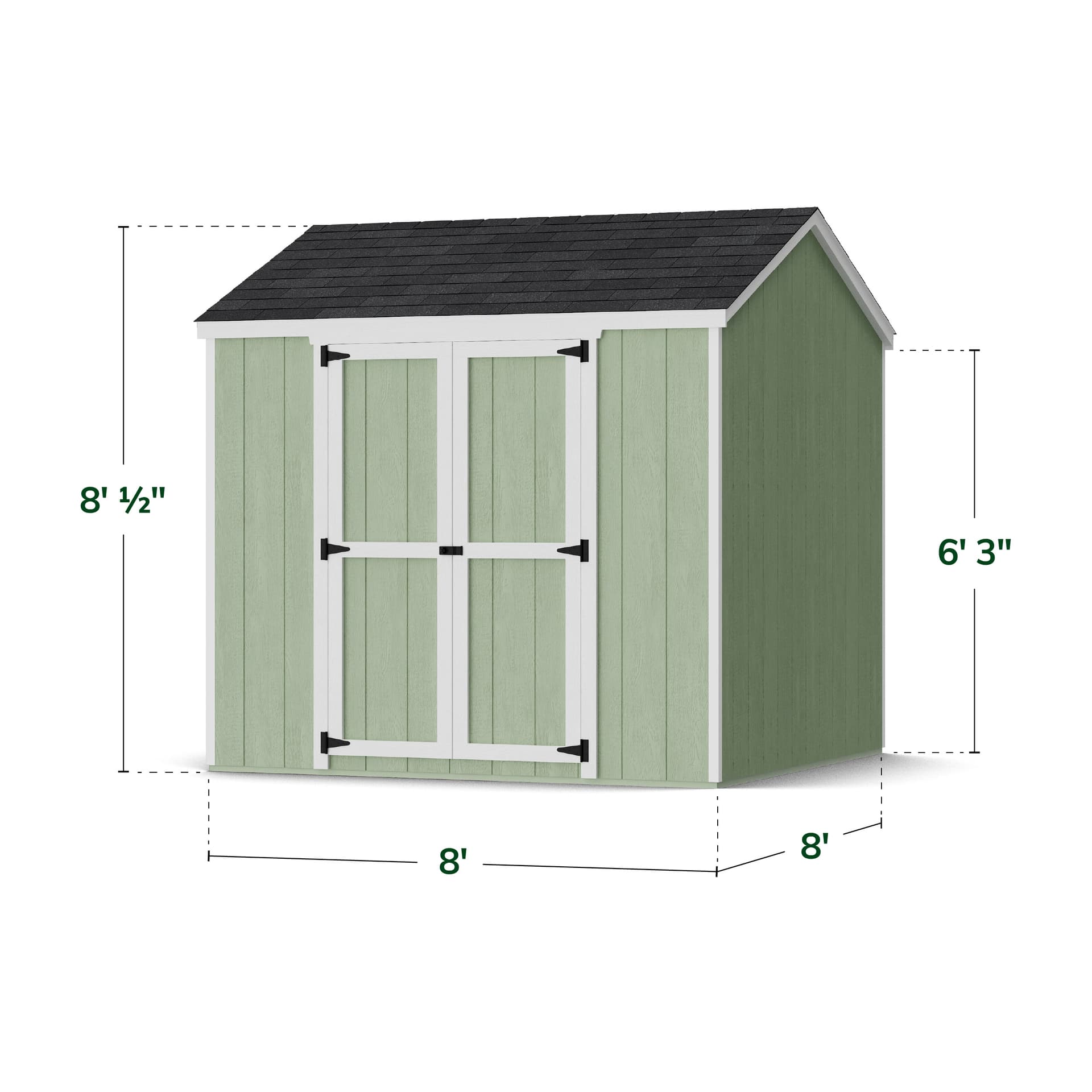 Value Gable Shed with Side Entry dimensions