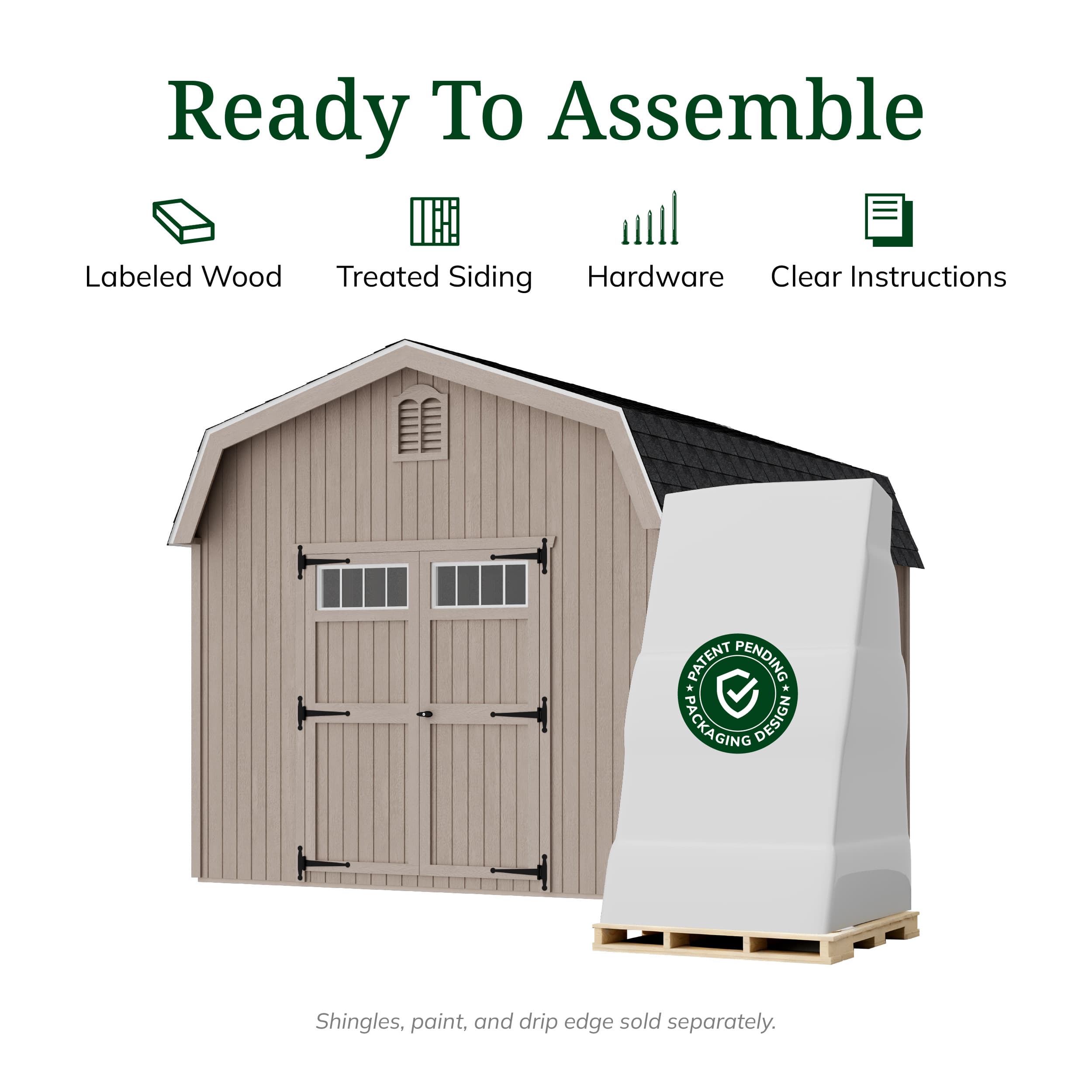 Colonial Woodbury Barn Shed