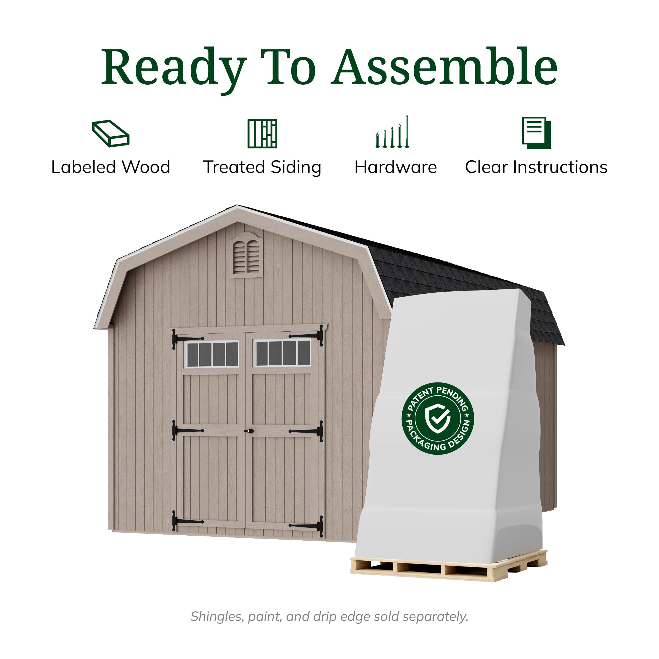 Colonial Woodbury Barn Shed