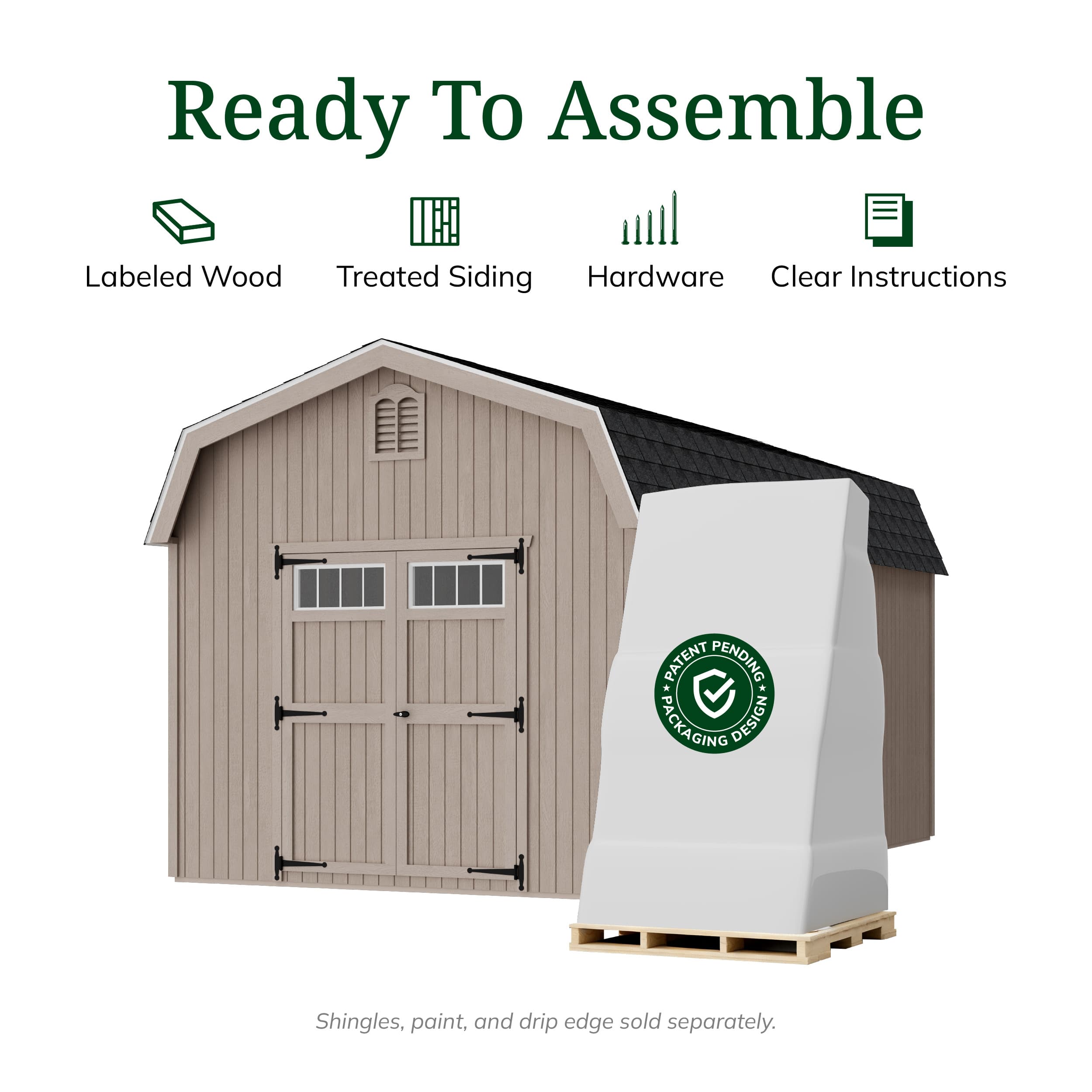 Colonial Woodbury Barn Shed