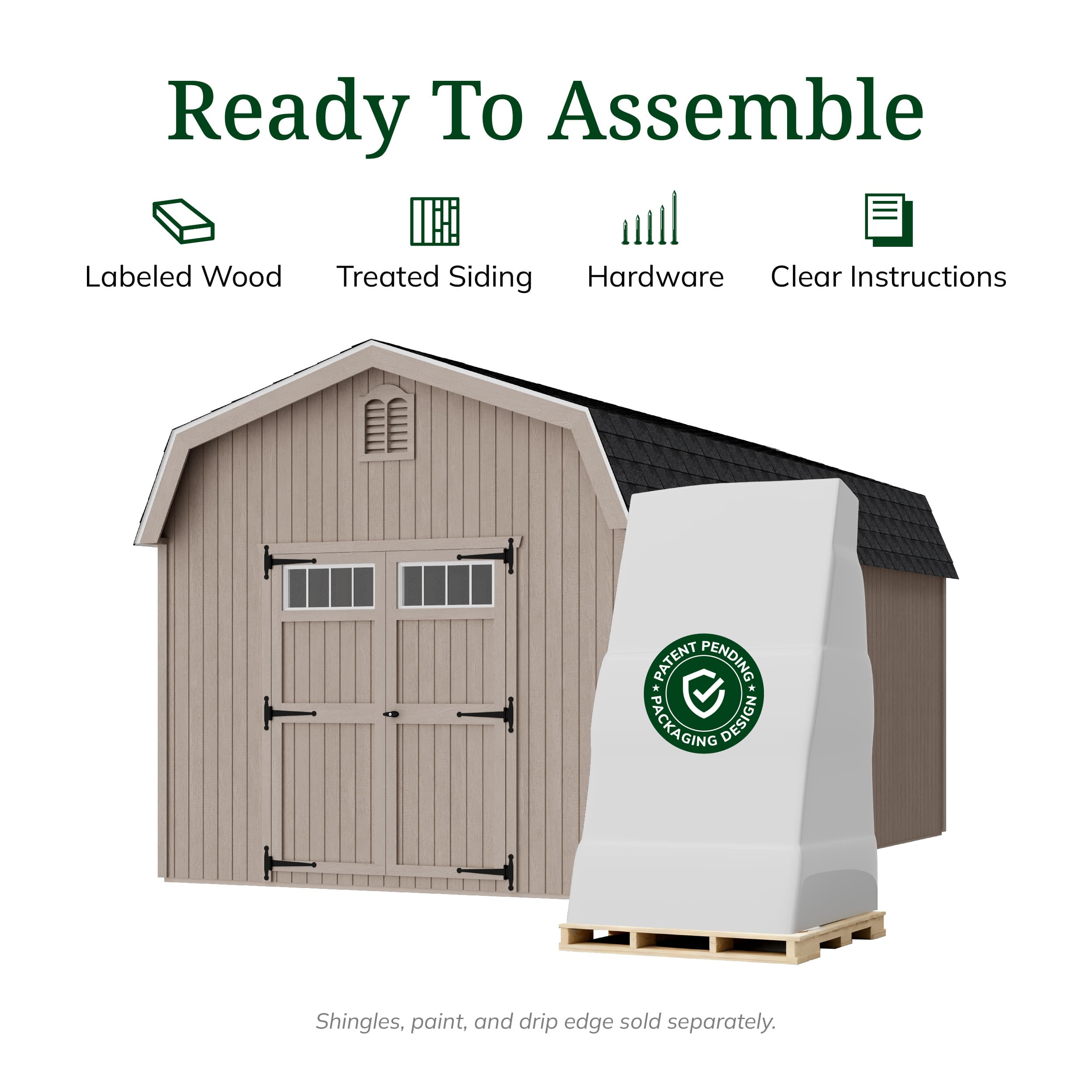 Colonial Woodbury Barn Shed