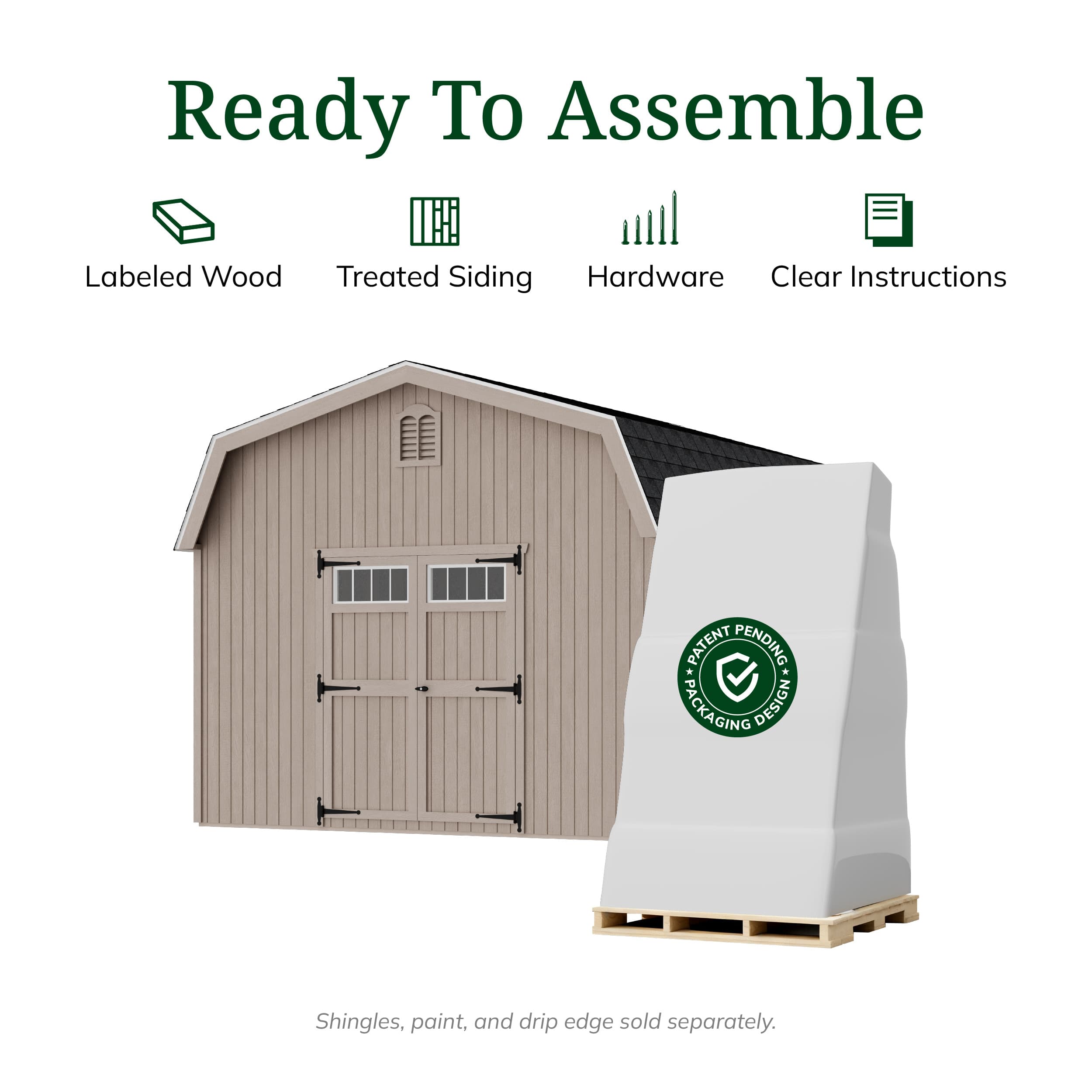 Colonial Woodbury Barn Shed