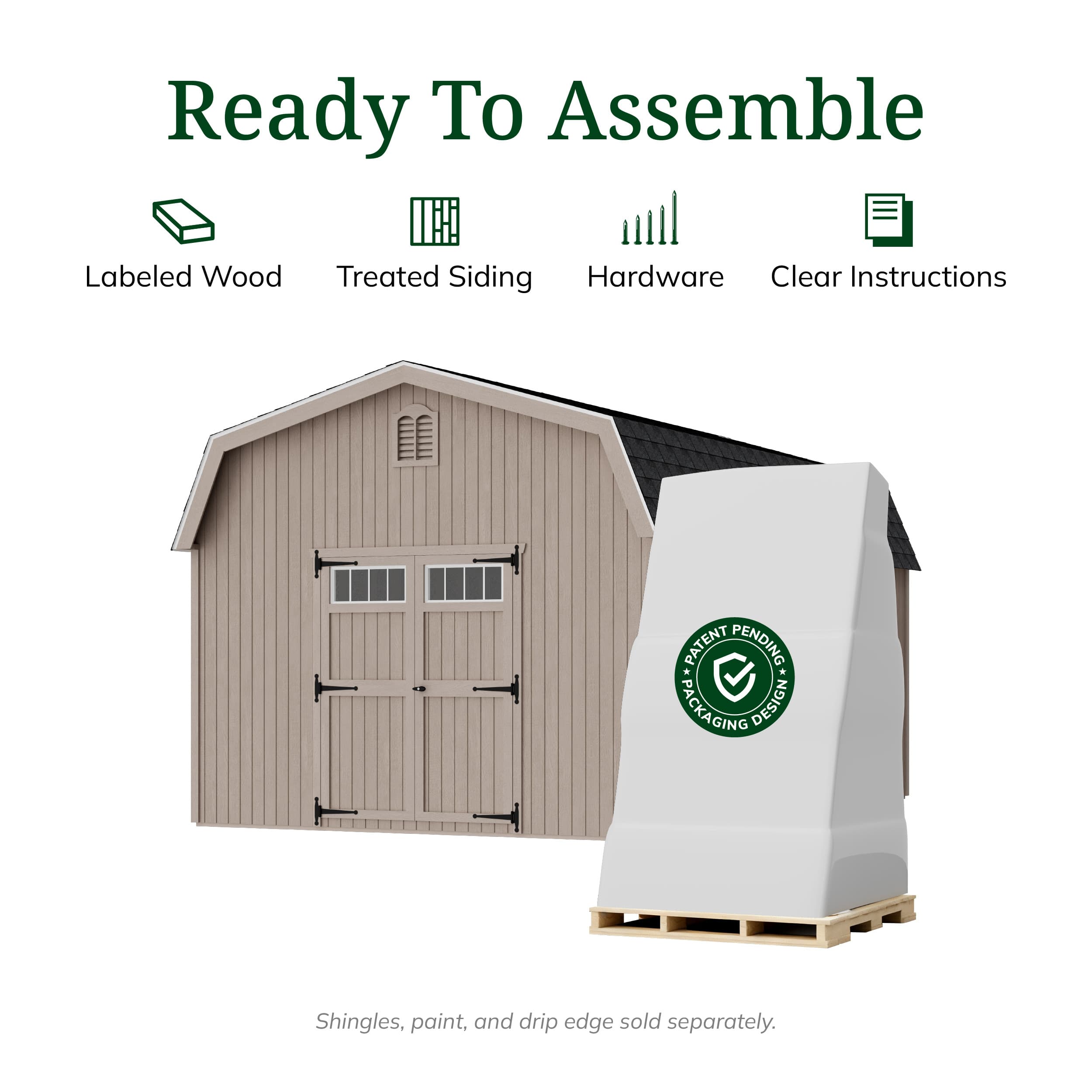 Colonial Woodbury Barn Shed