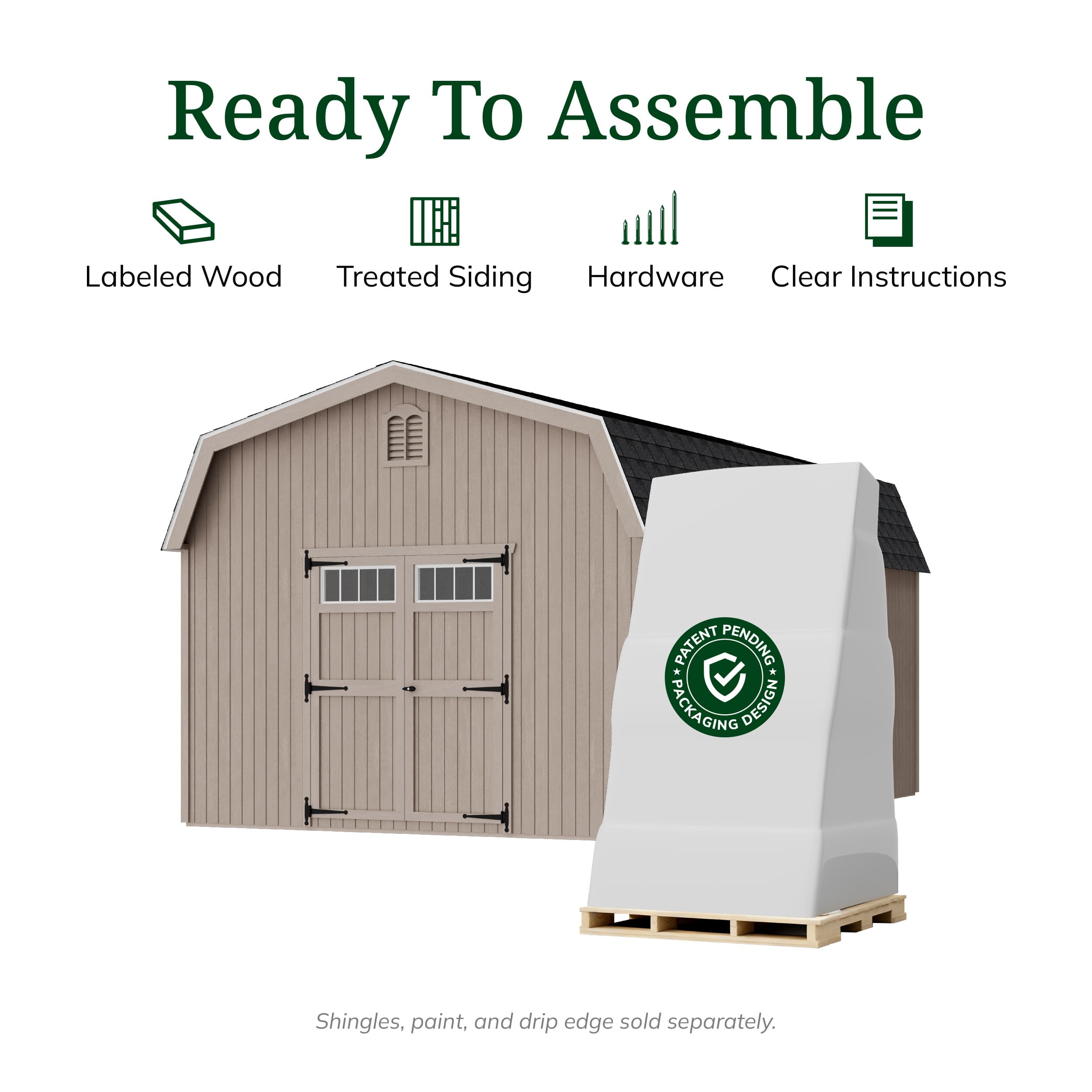 Colonial Woodbury Barn Shed