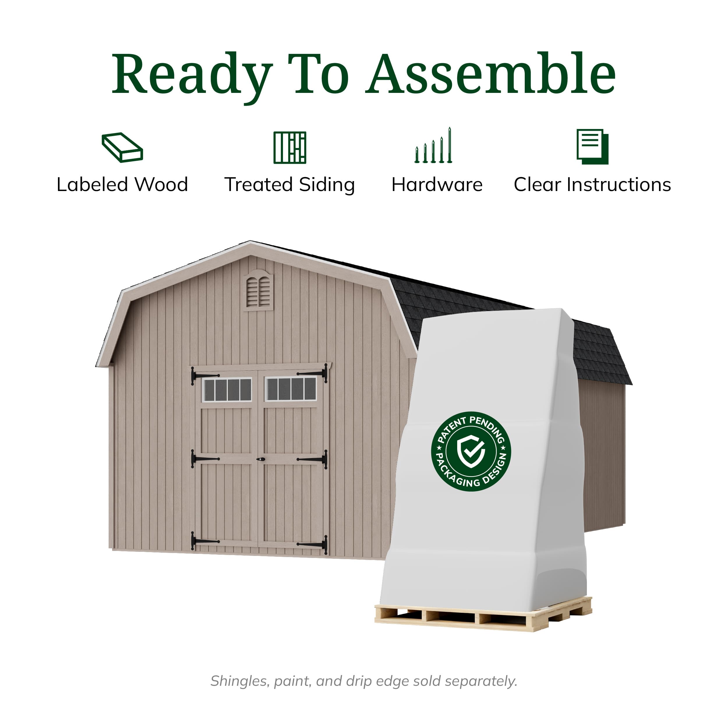 Colonial Woodbury Barn Shed