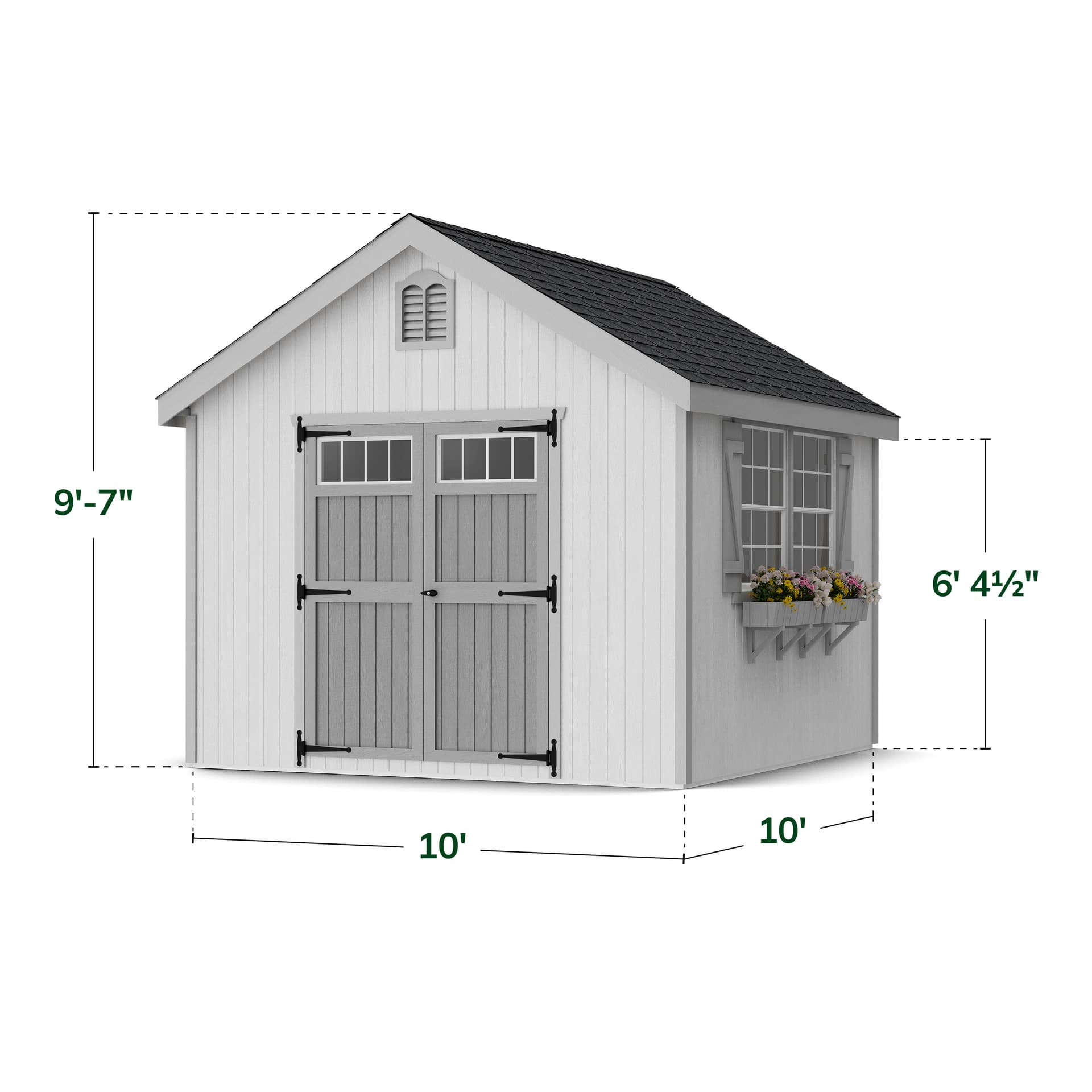 Colonial Williamsburg Shed dimensions