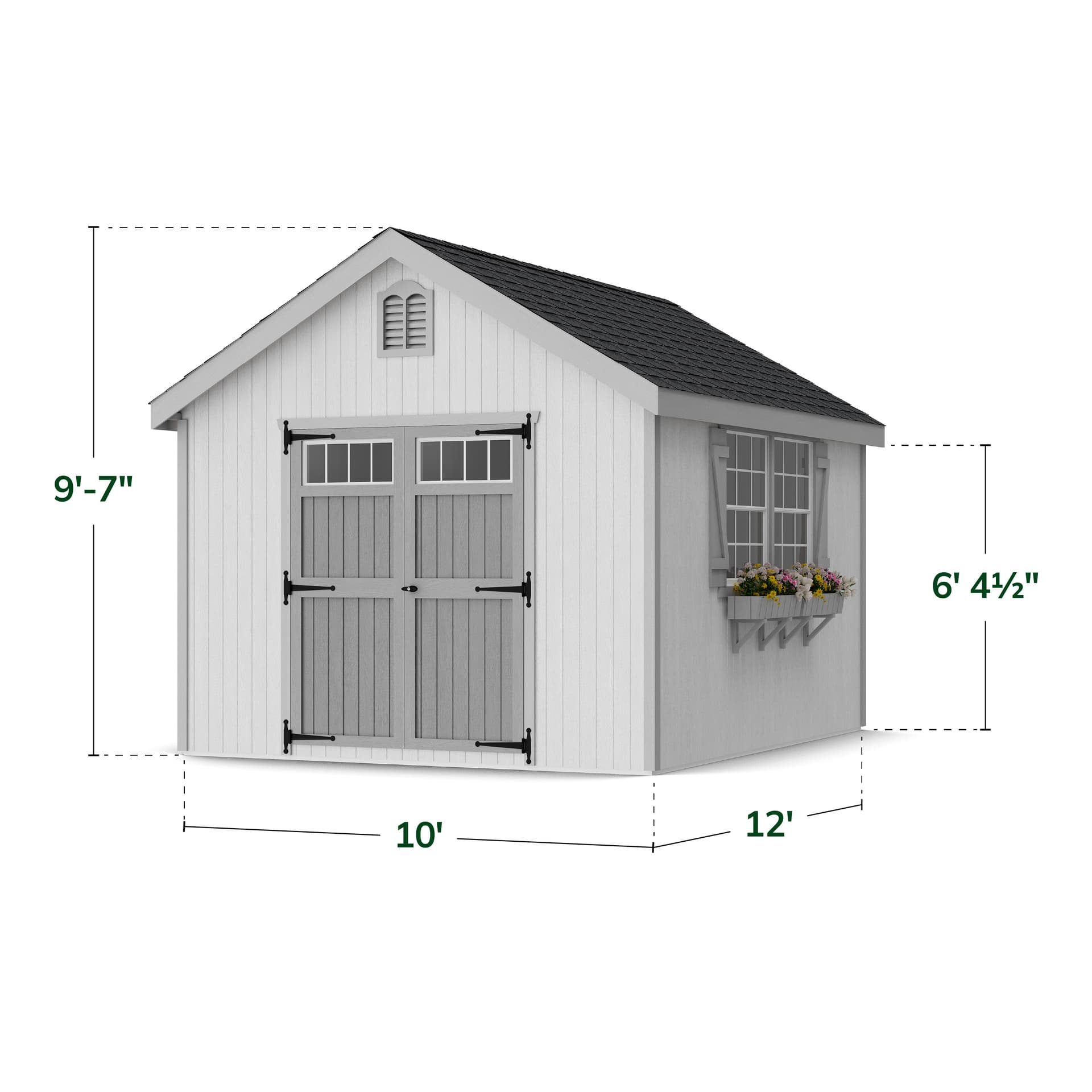 Colonial Williamsburg Shed dimensions
