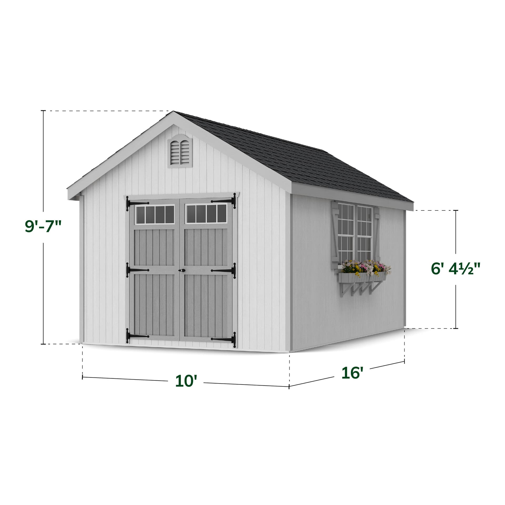 Colonial Williamsburg Shed dimensions