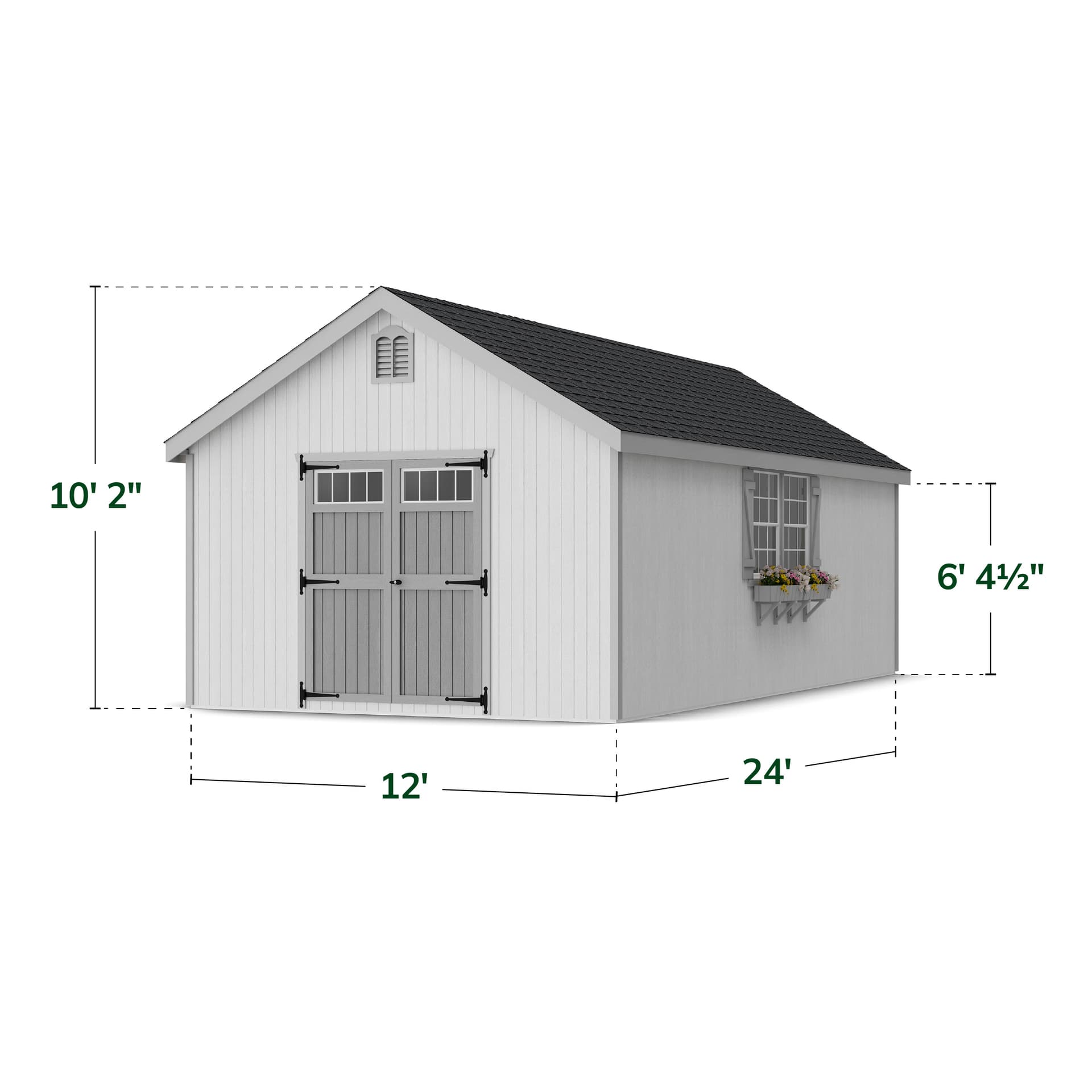 Colonial Williamsburg Shed dimensions