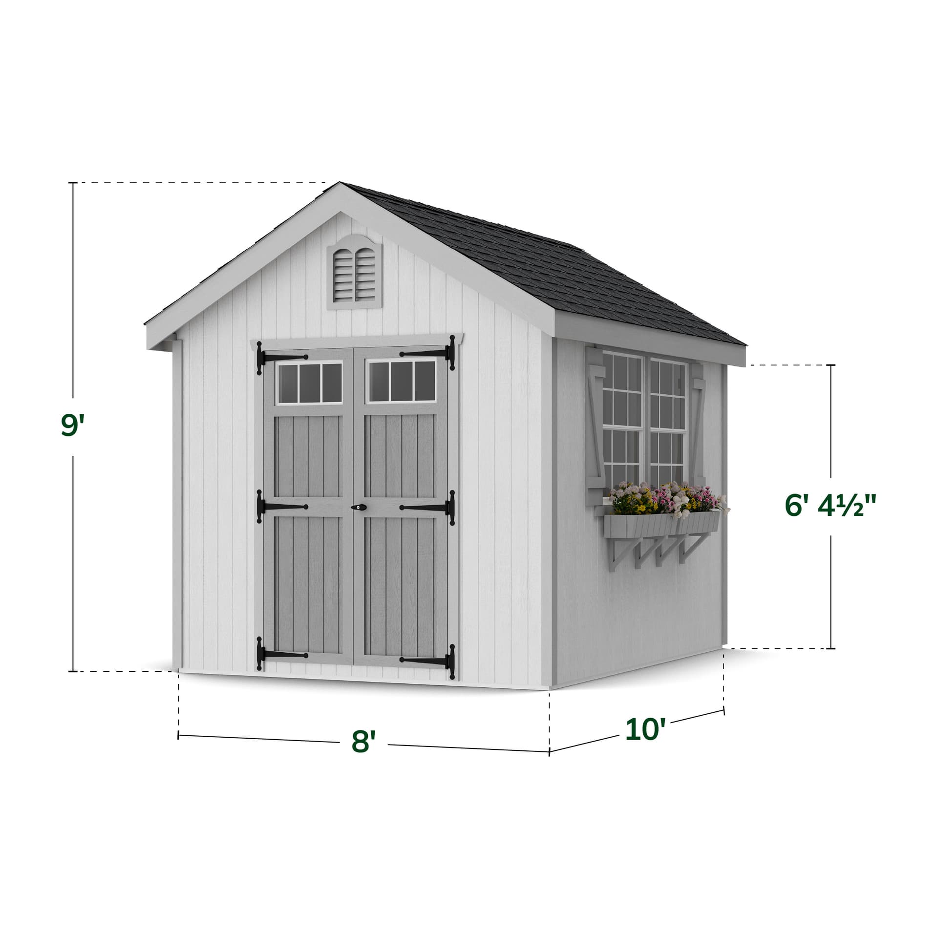 Colonial Williamsburg Shed dimensions