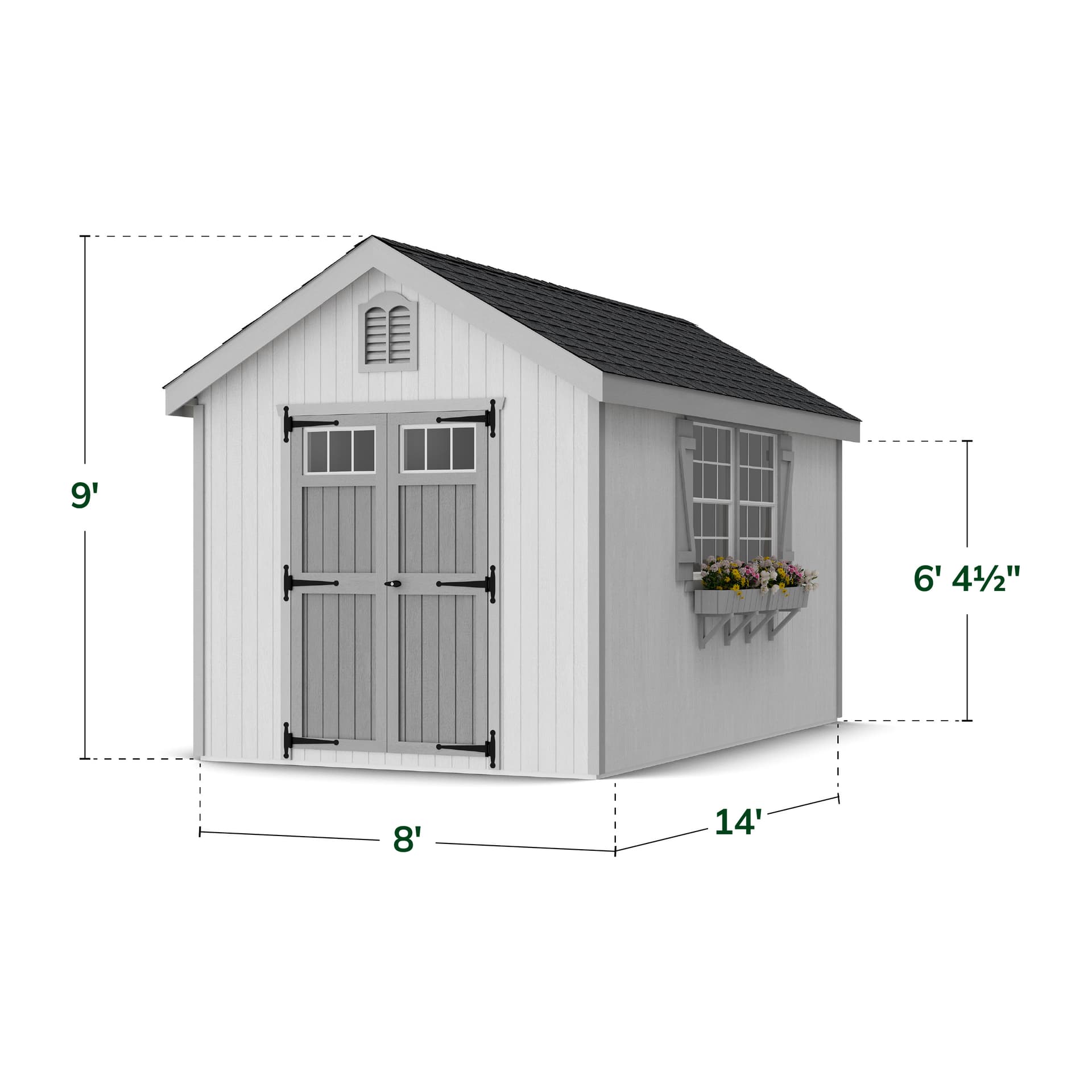 Colonial Williamsburg Shed dimensions