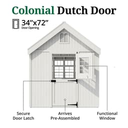 Colonial Gable Greenhouse door graphic