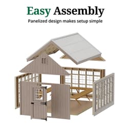 Colonial Gable Greenhouse easy assembly graphic
