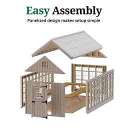 Colonial Gable Greenhouse easy assembly graphic
