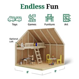 Pennfield Cottage Playhouse interior graphic