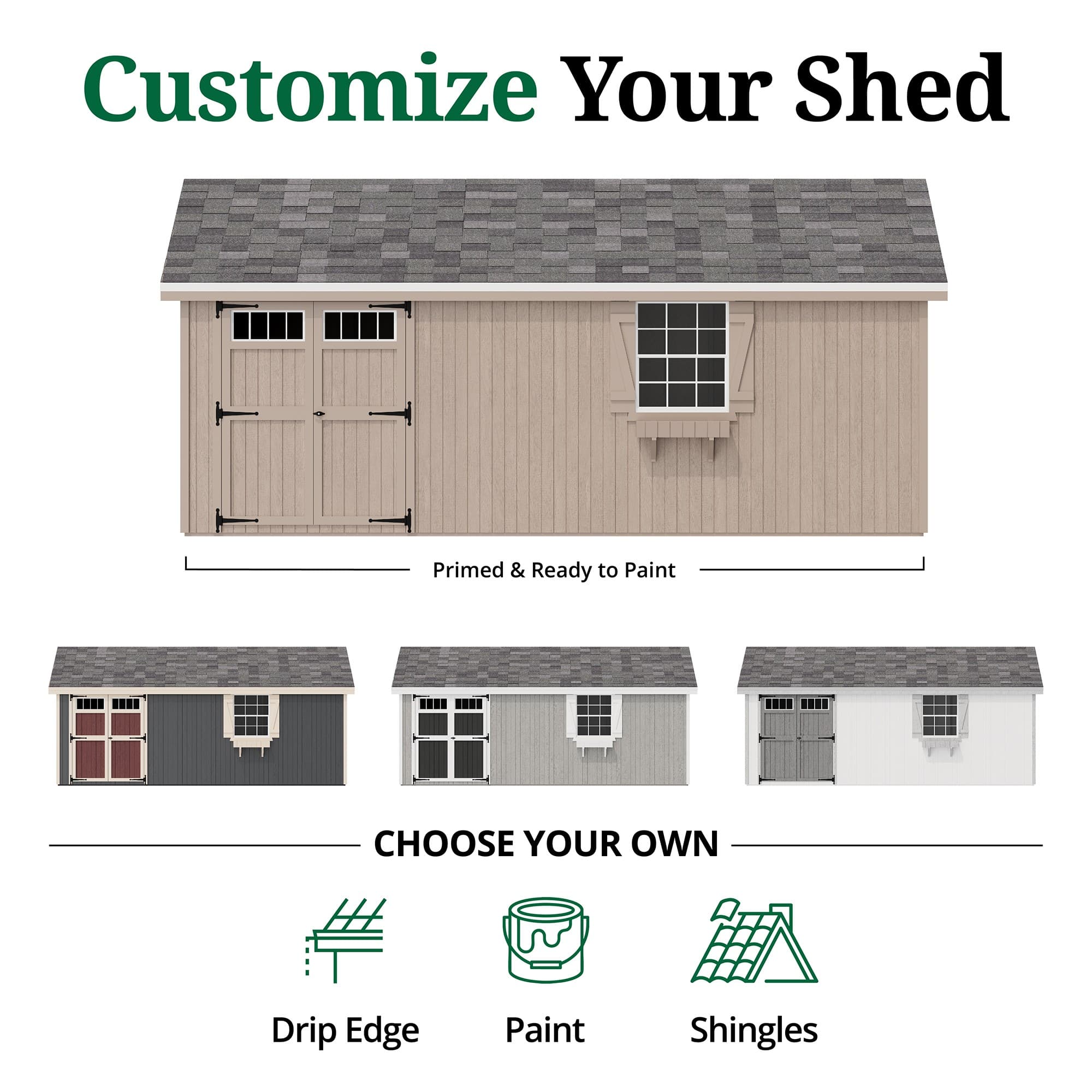 Colonial Pinehurst Shed customize graphic
