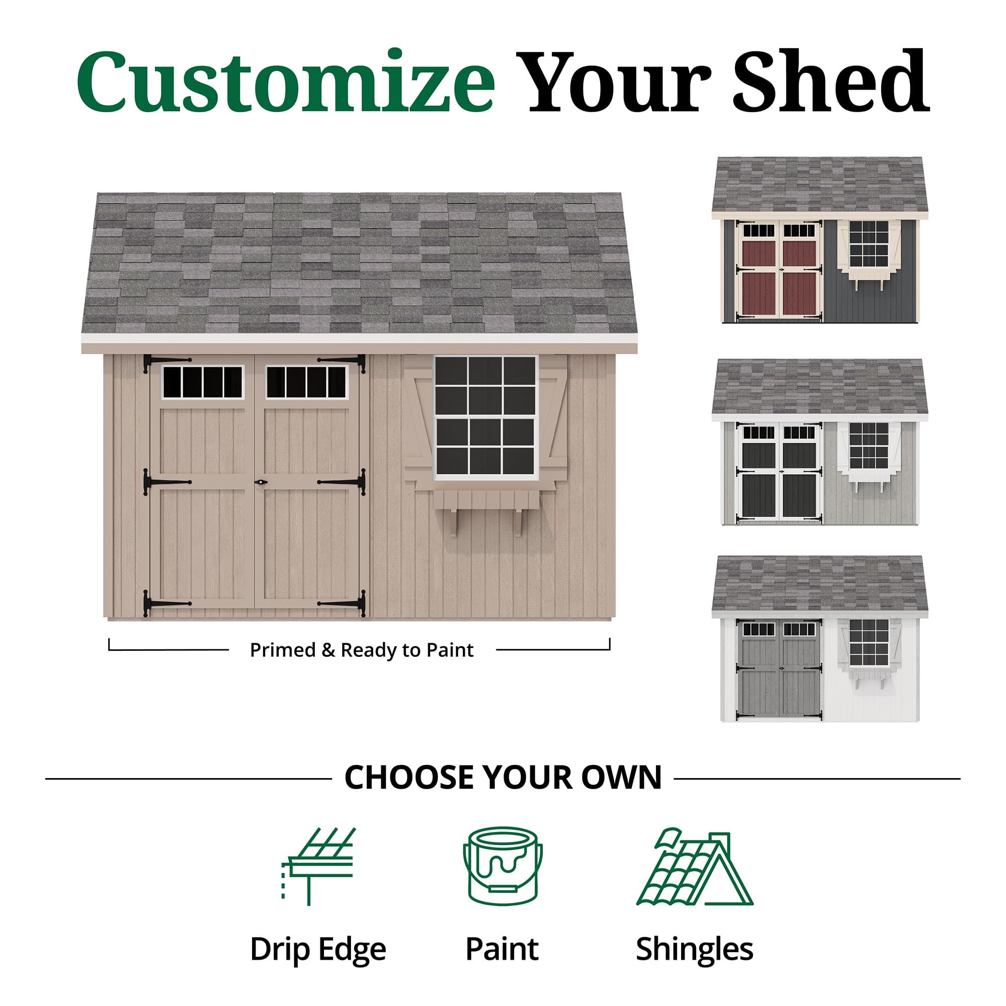 Colonial Pinehurst Shed customize graphic