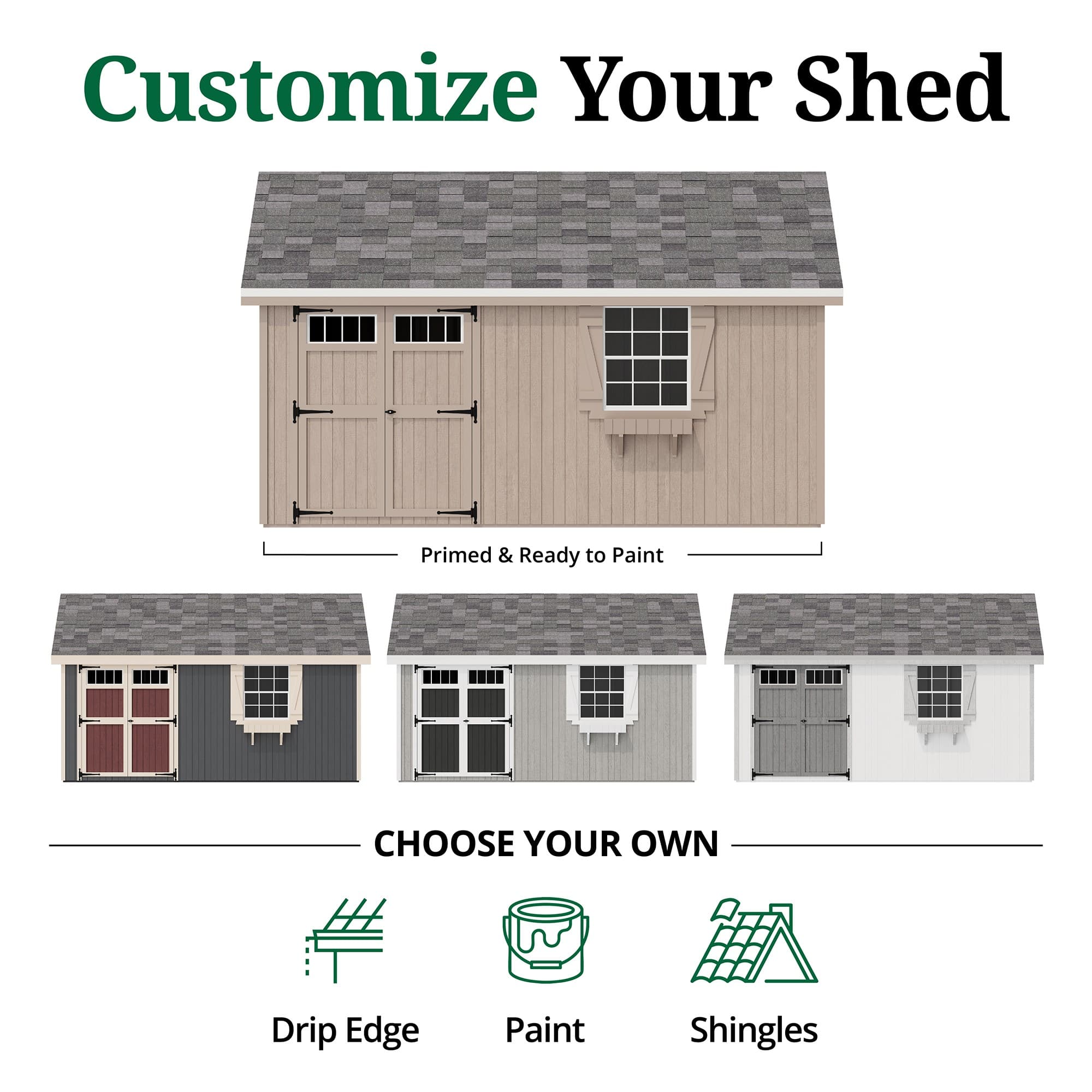 Colonial Pinehurst Shed customize graphic