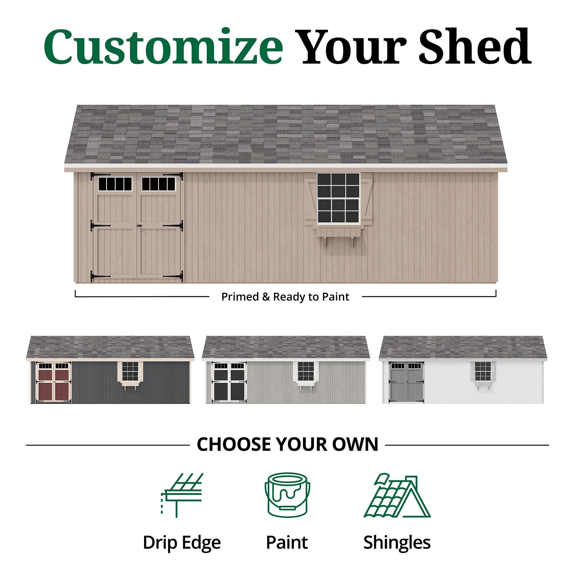 Colonial Pinehurst Shed customize graphic