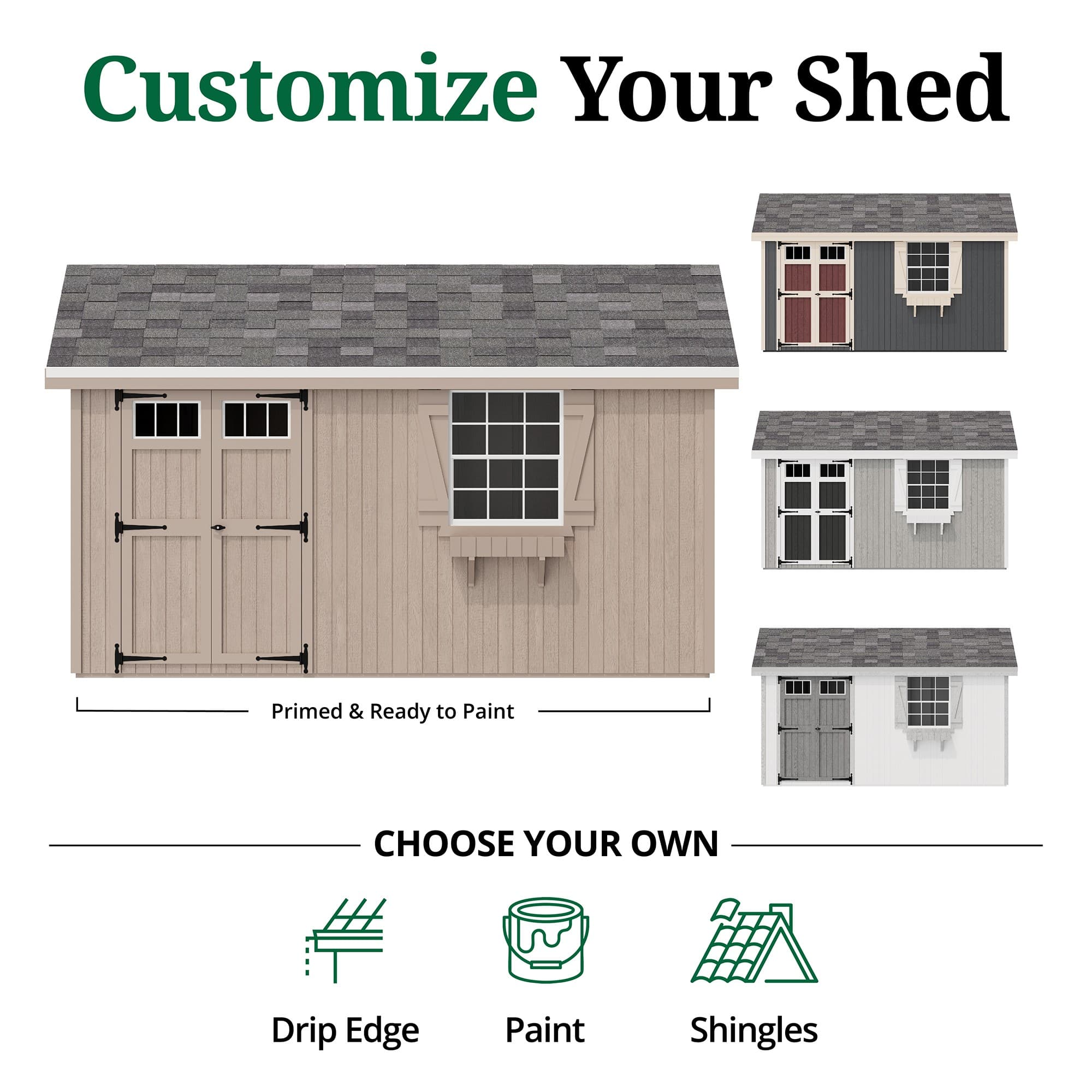 Colonial Pinehurst Shed customize graphic