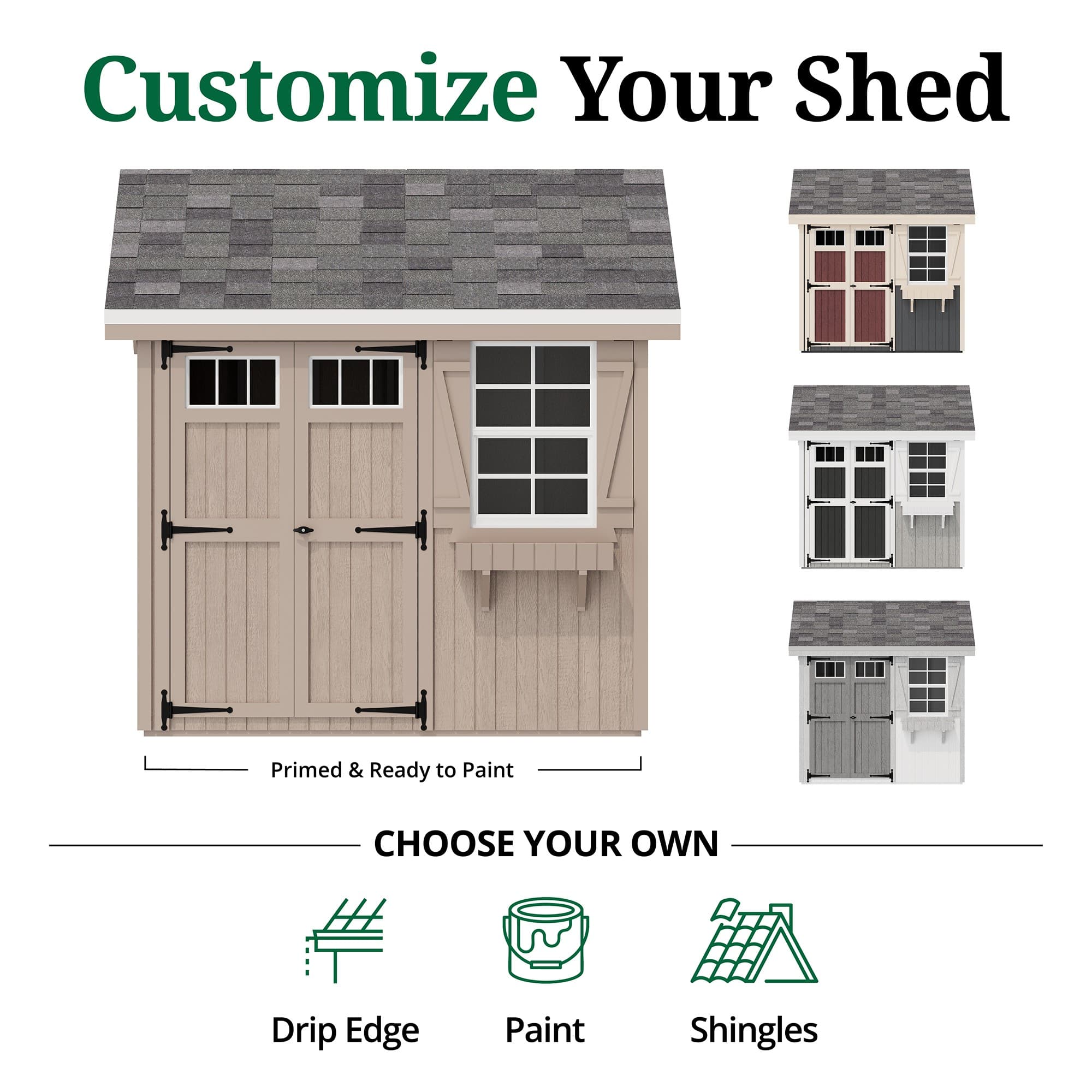Colonial Pinehurst Shed customize graphic