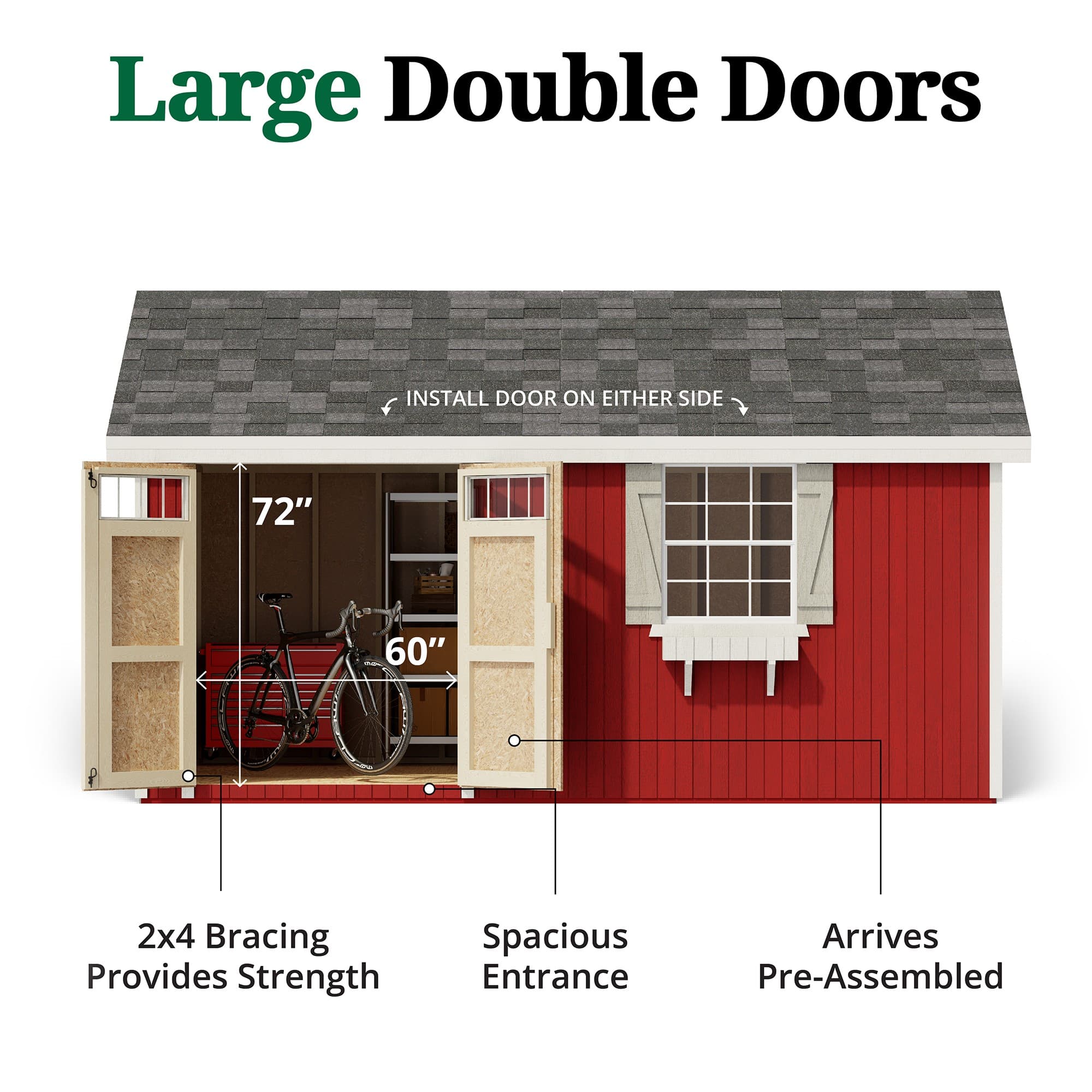 Colonial Pinehurst Shed door graphic