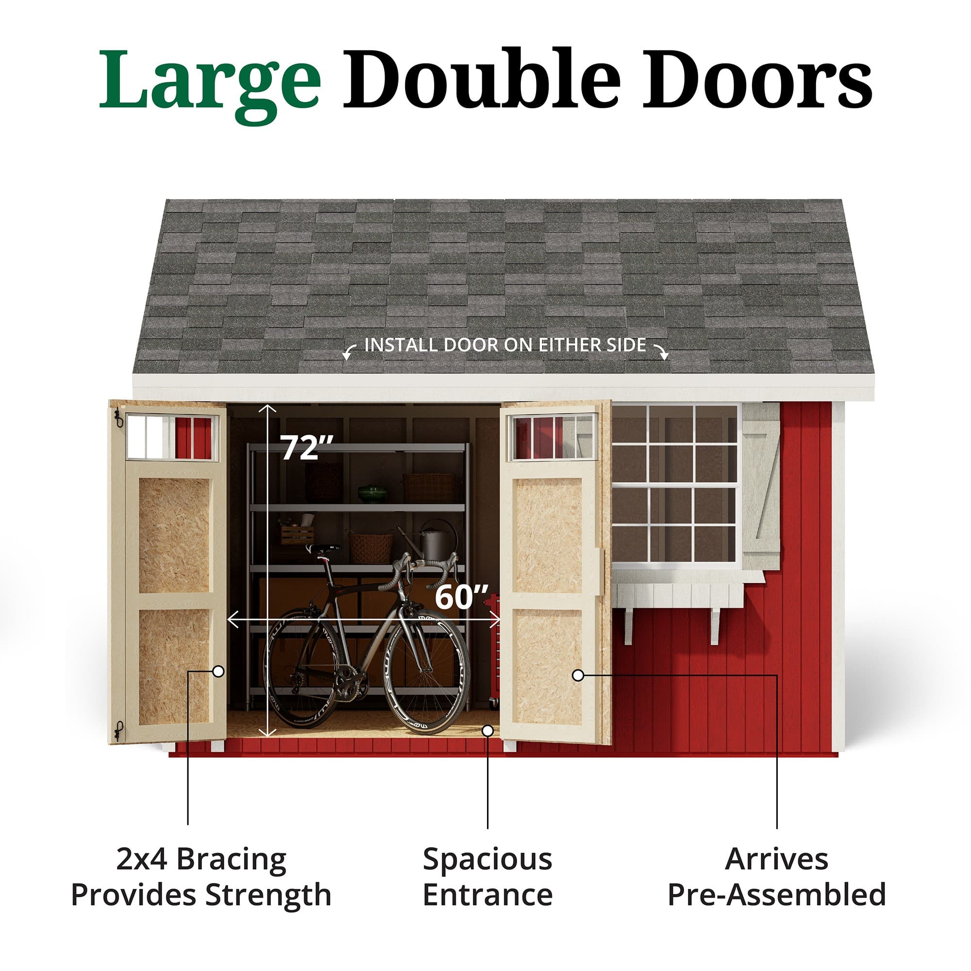 Colonial Pinehurst Shed door graphic