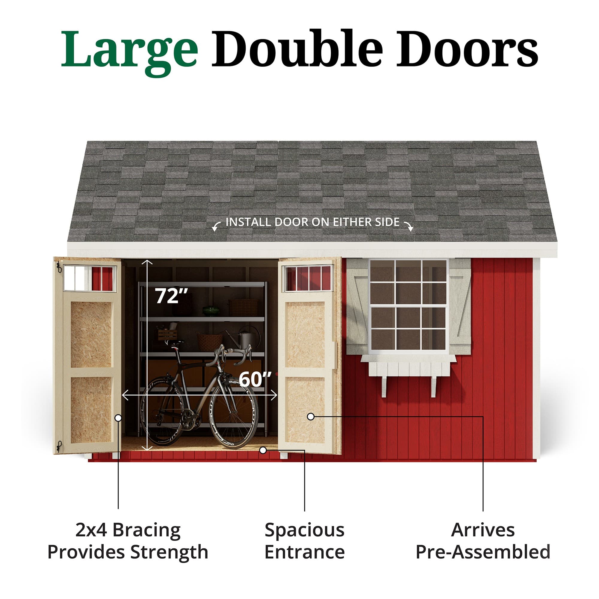 Colonial Pinehurst Shed door graphic
