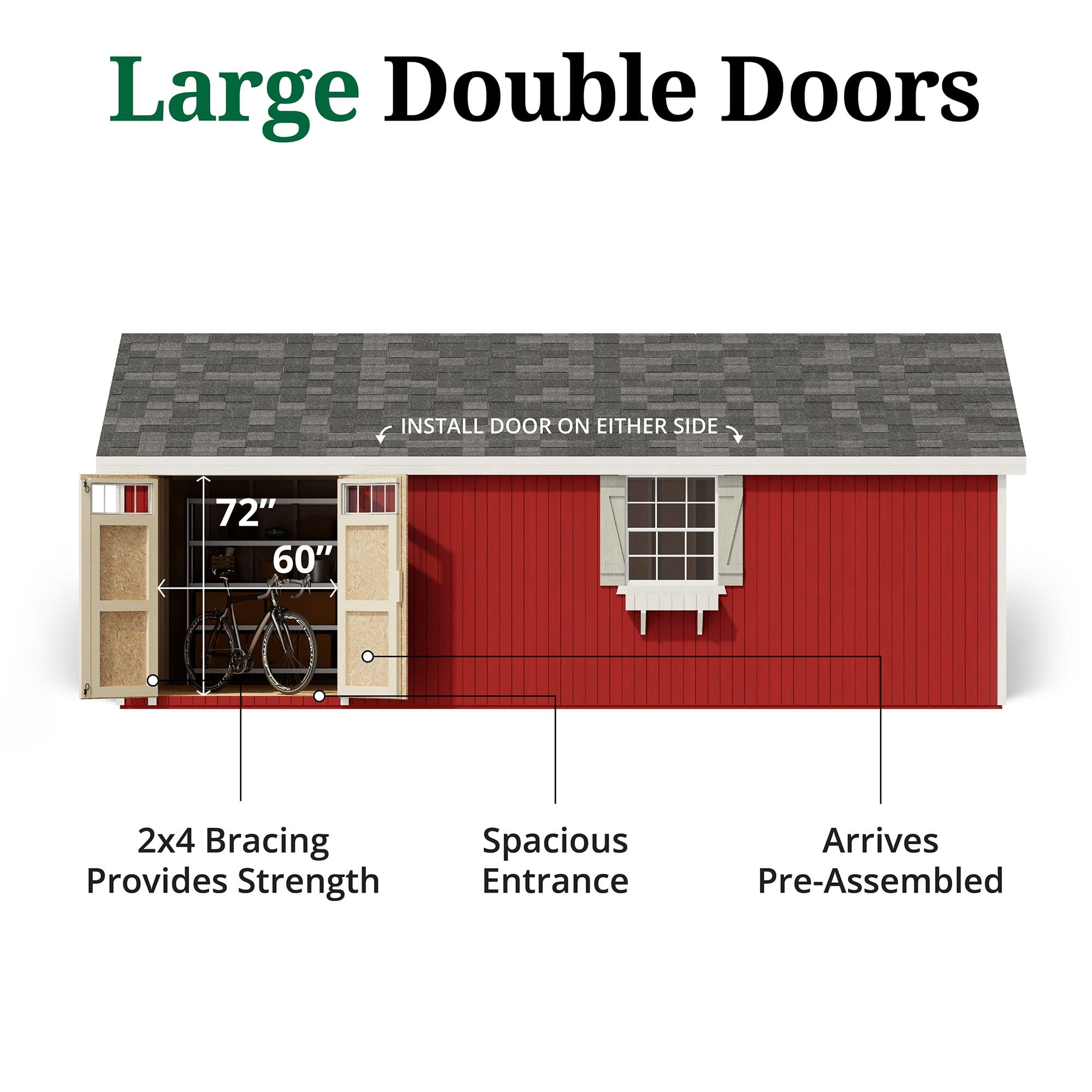 Colonial Pinehurst Shed door graphic