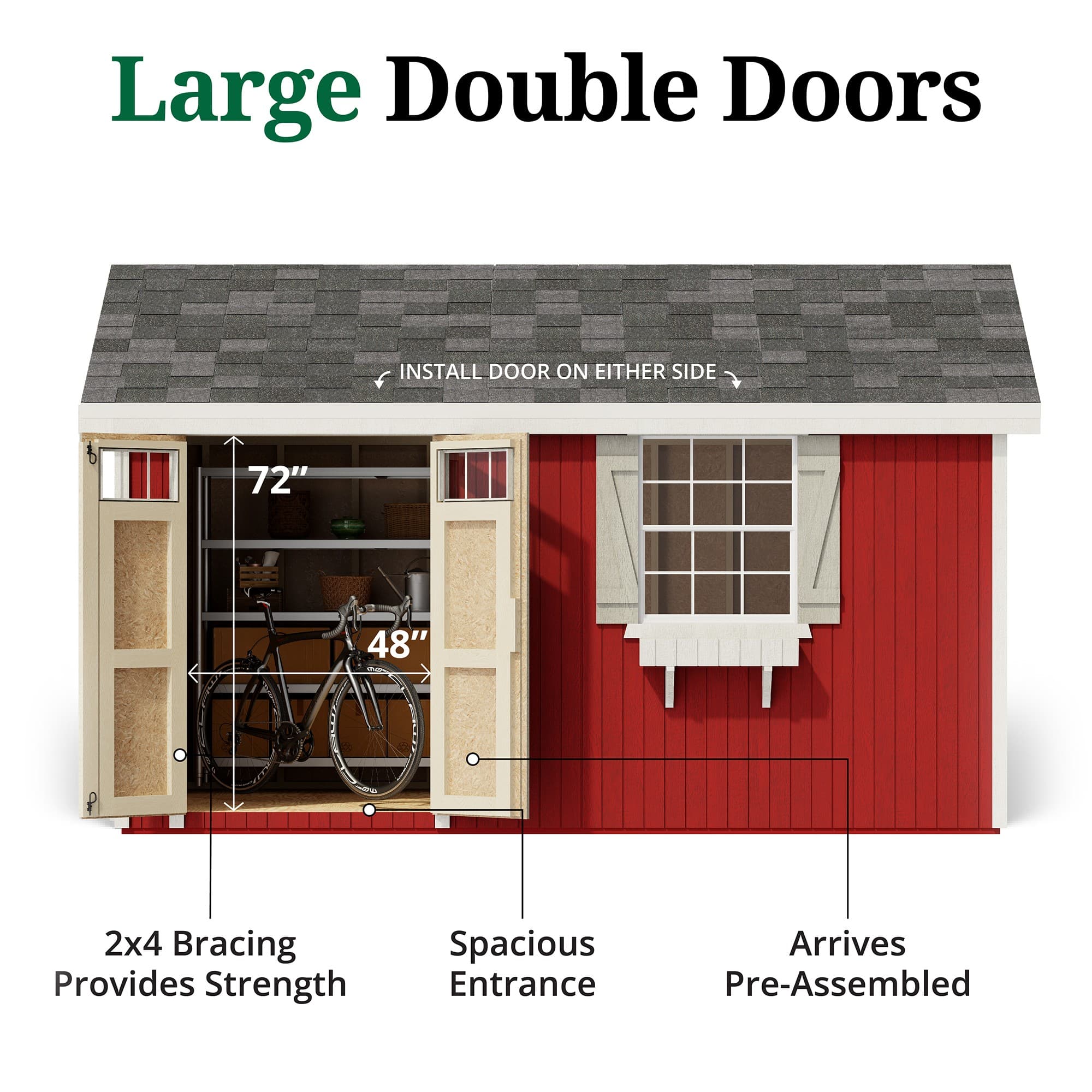 Colonial Pinehurst Shed door graphic