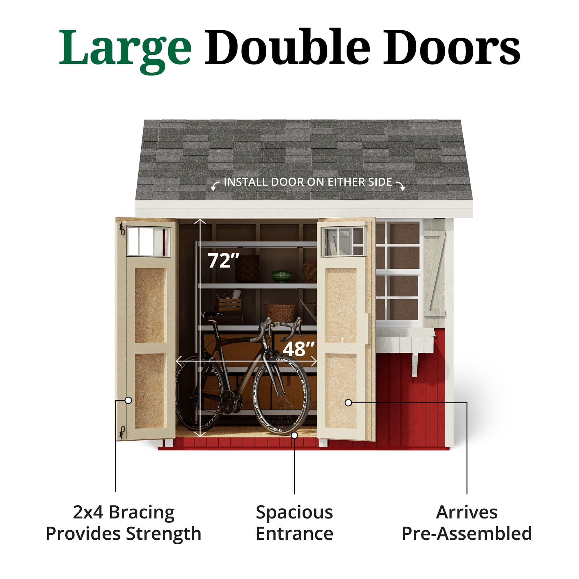 Colonial Pinehurst Shed door graphic