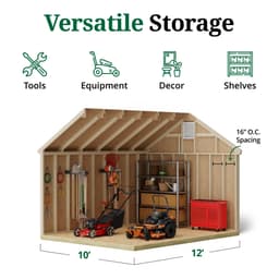 Colonial Pinehurst Shed interior graphic