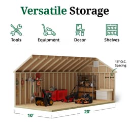 Colonial Pinehurst Shed interior graphic