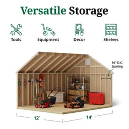 Colonial Pinehurst Shed interior graphic