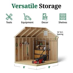 Colonial Pinehurst Shed interior graphic