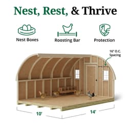 Round Roof Coop interior graphic
