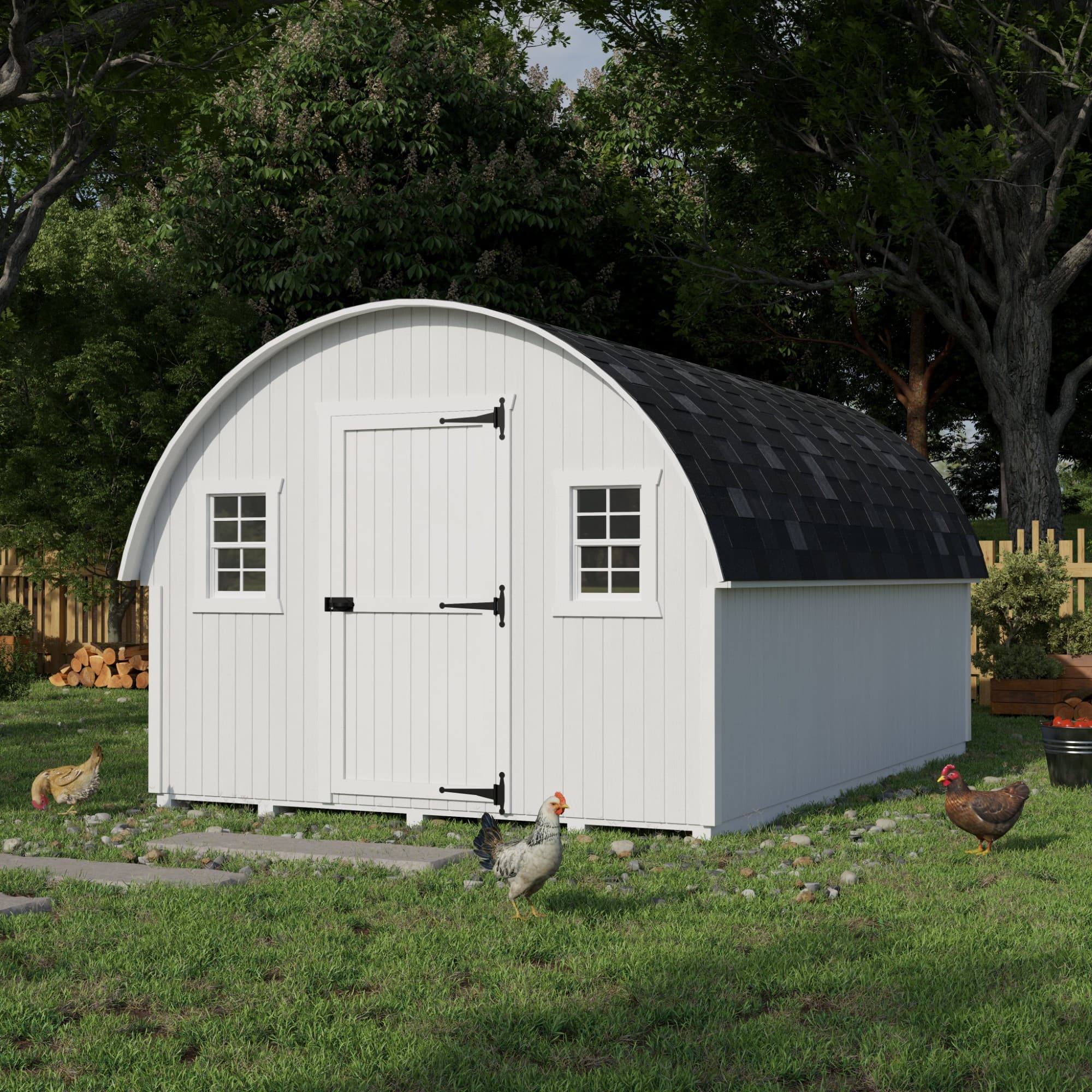 Round Roof Chicken Coop lifestyle