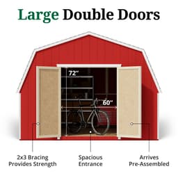 Value Gambrel Barn 4' Sidewalls door graphic