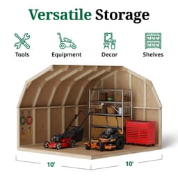 Value Gambrel Barn 4' Sidewalls interior graphic