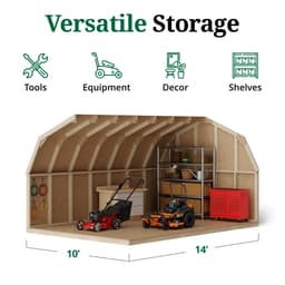 Value Gambrel Barn 4' Sidewalls interior graphic