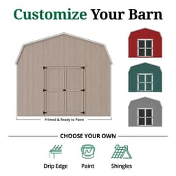Value Gambrel Barn 6' Sidewalls customize graphic